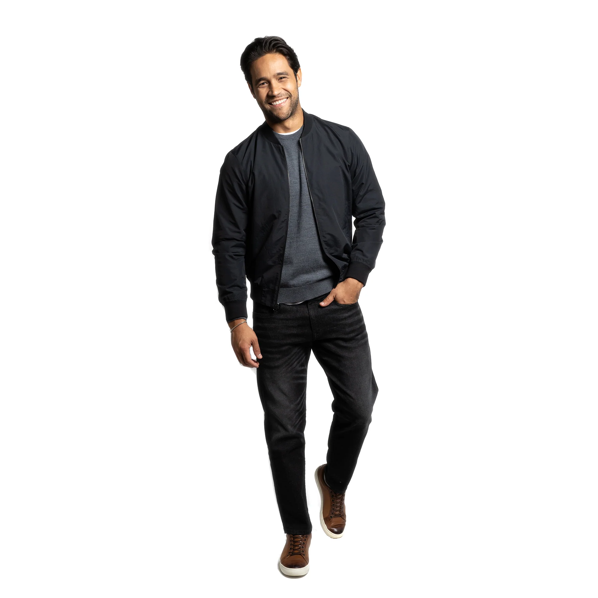 Bomber Jacket - Black - Image 5