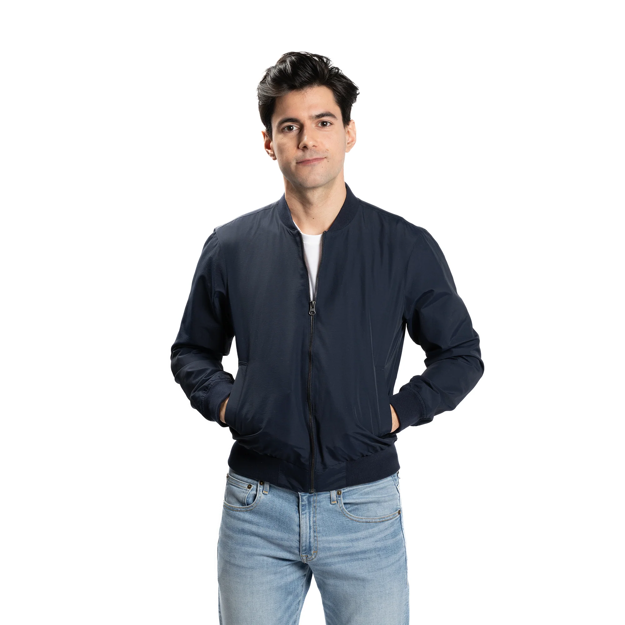 Bomber Jacket - Navy - Image 5
