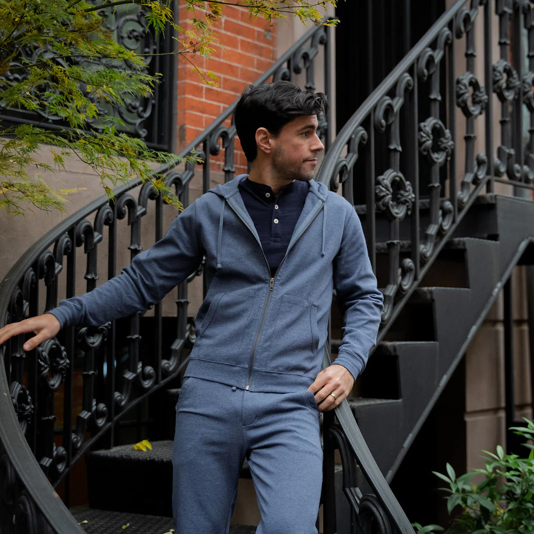 Classic Hoodie - Heather Navy - Image 3