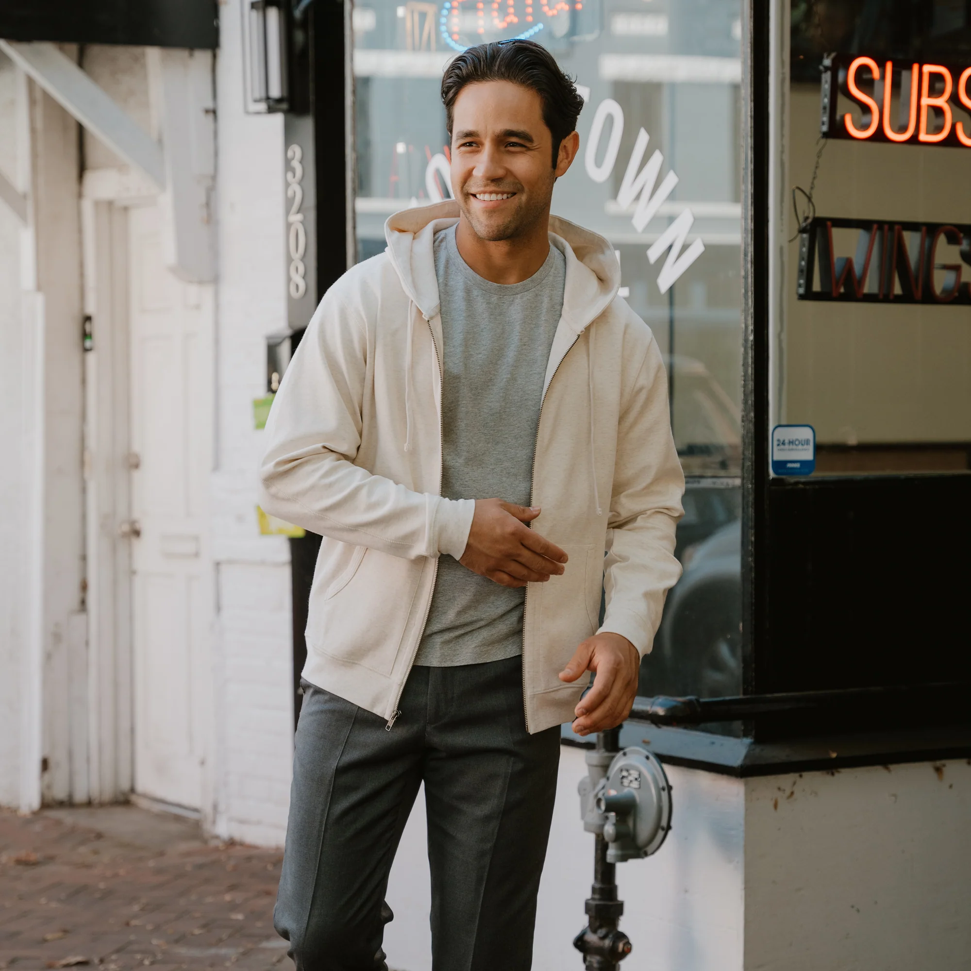 Classic Hoodie - Oatmeal - Image 3