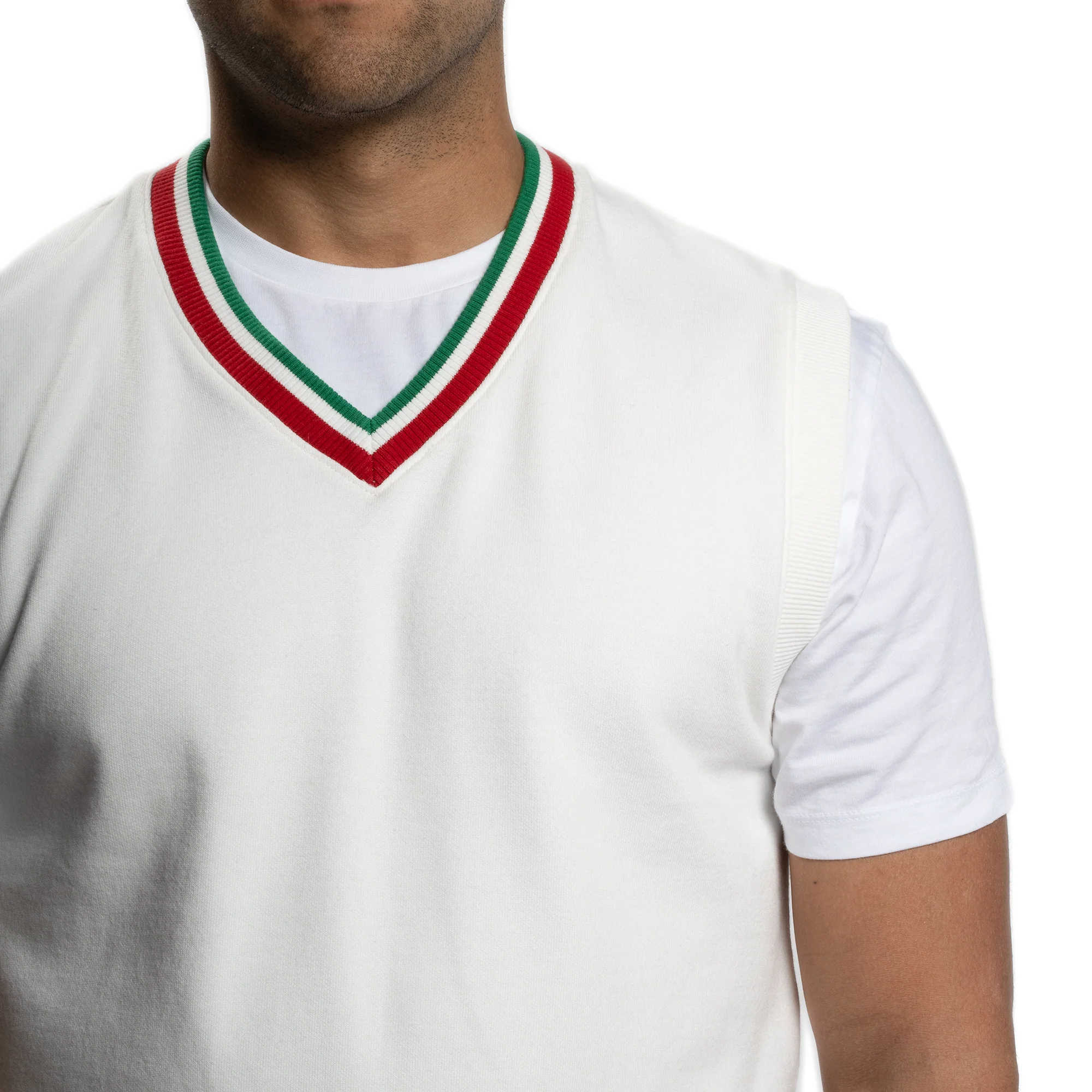 Cotton Sweater Vest - White - Image 4
