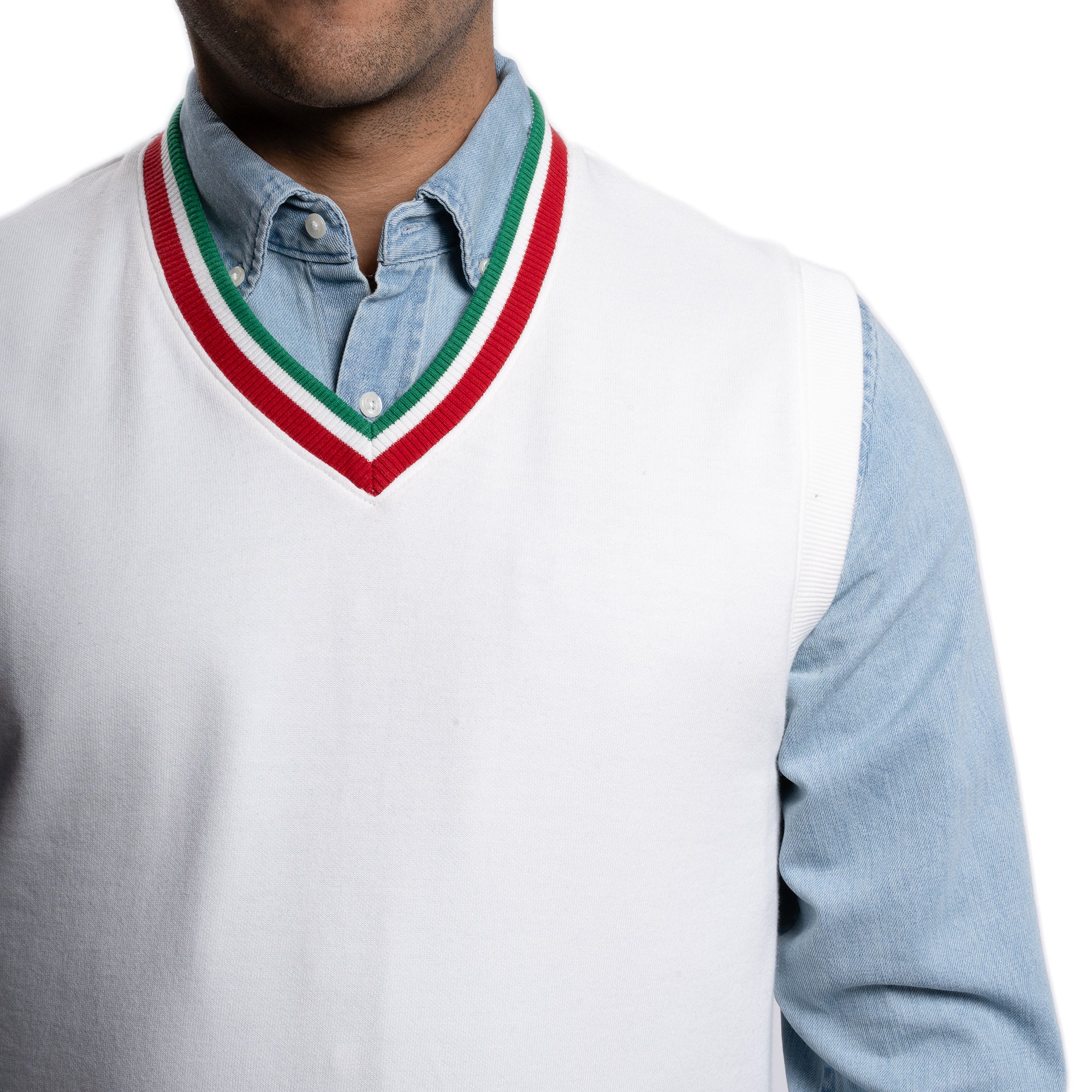 Cotton Sweater Vest - White - Image 6