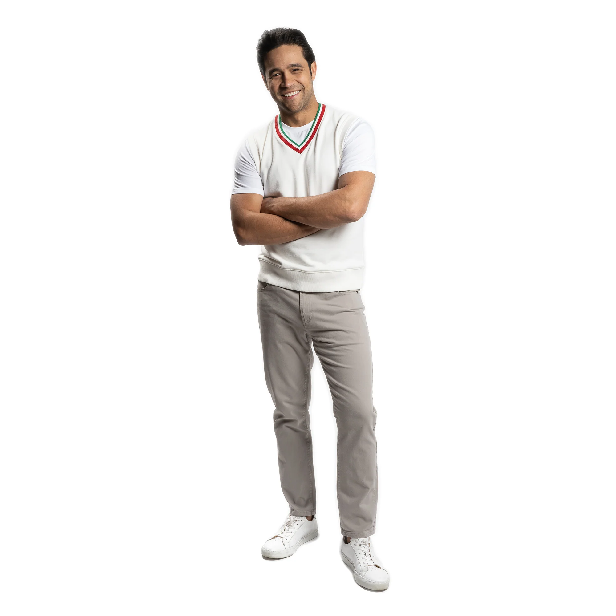 Cotton Sweater Vest - White - Image 8