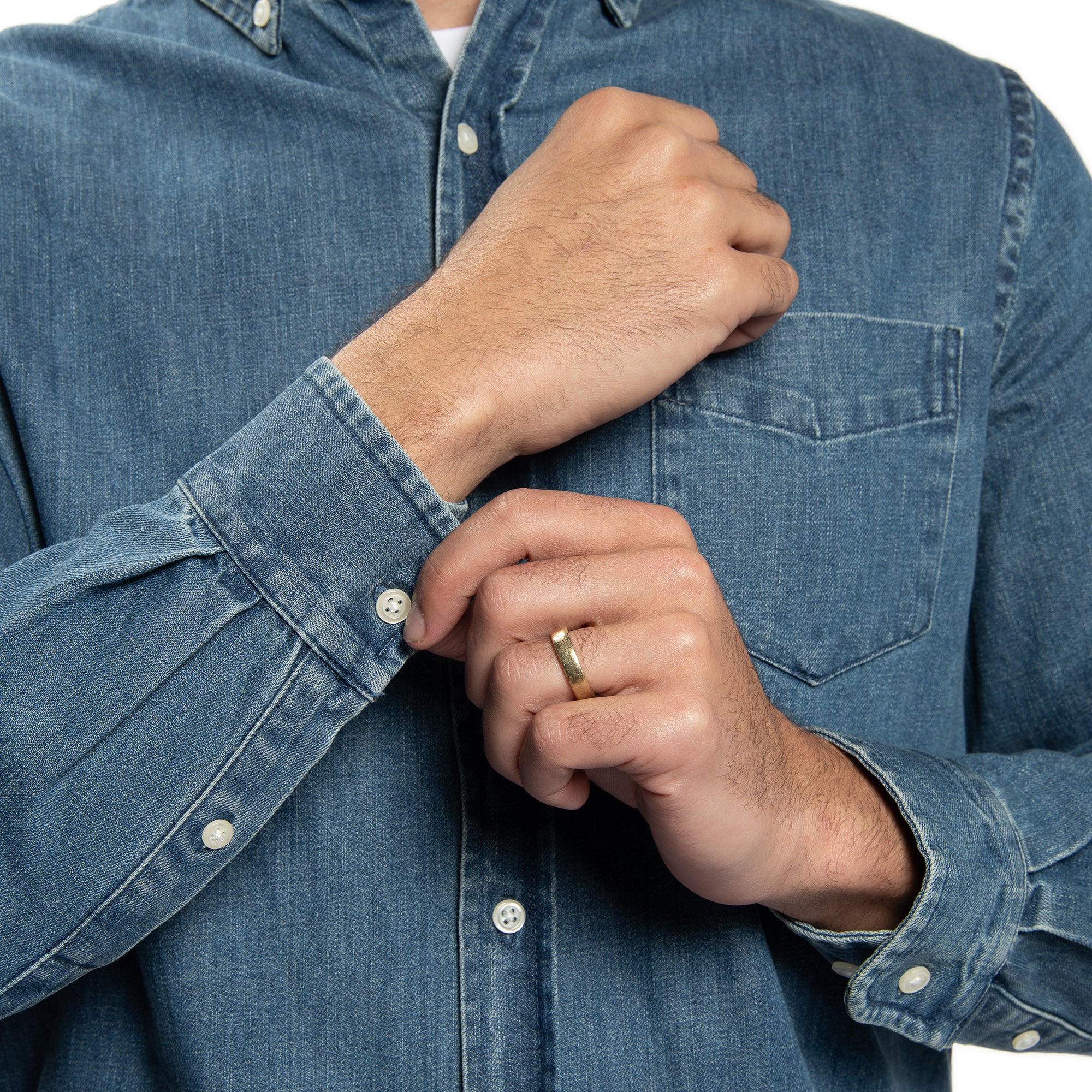 Denim Shirts - Medium Wash - Image 8