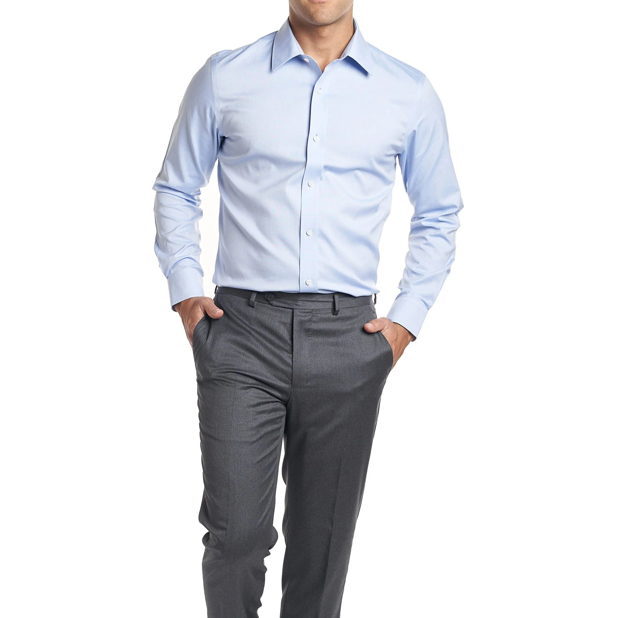 Easy Care Dress Shirt Slim Fit - Blue - Image 3