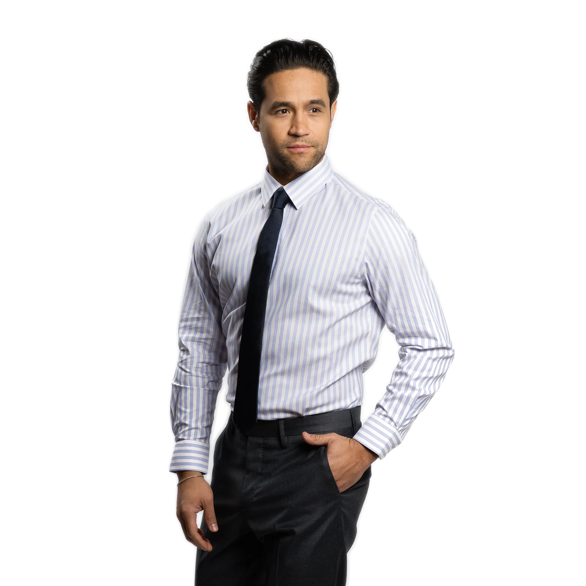 Easy Care Dress Shirt Standard Fit - Yellow Stripe - Image 4