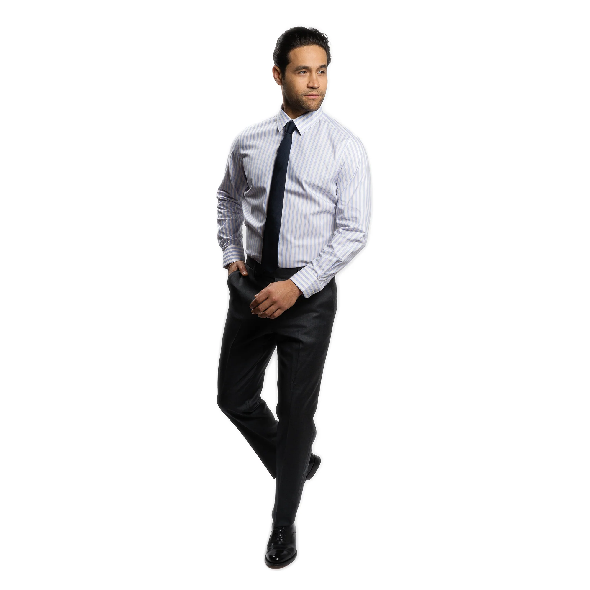 Easy Care Dress Shirt Standard Fit - Yellow Stripe - Image 5