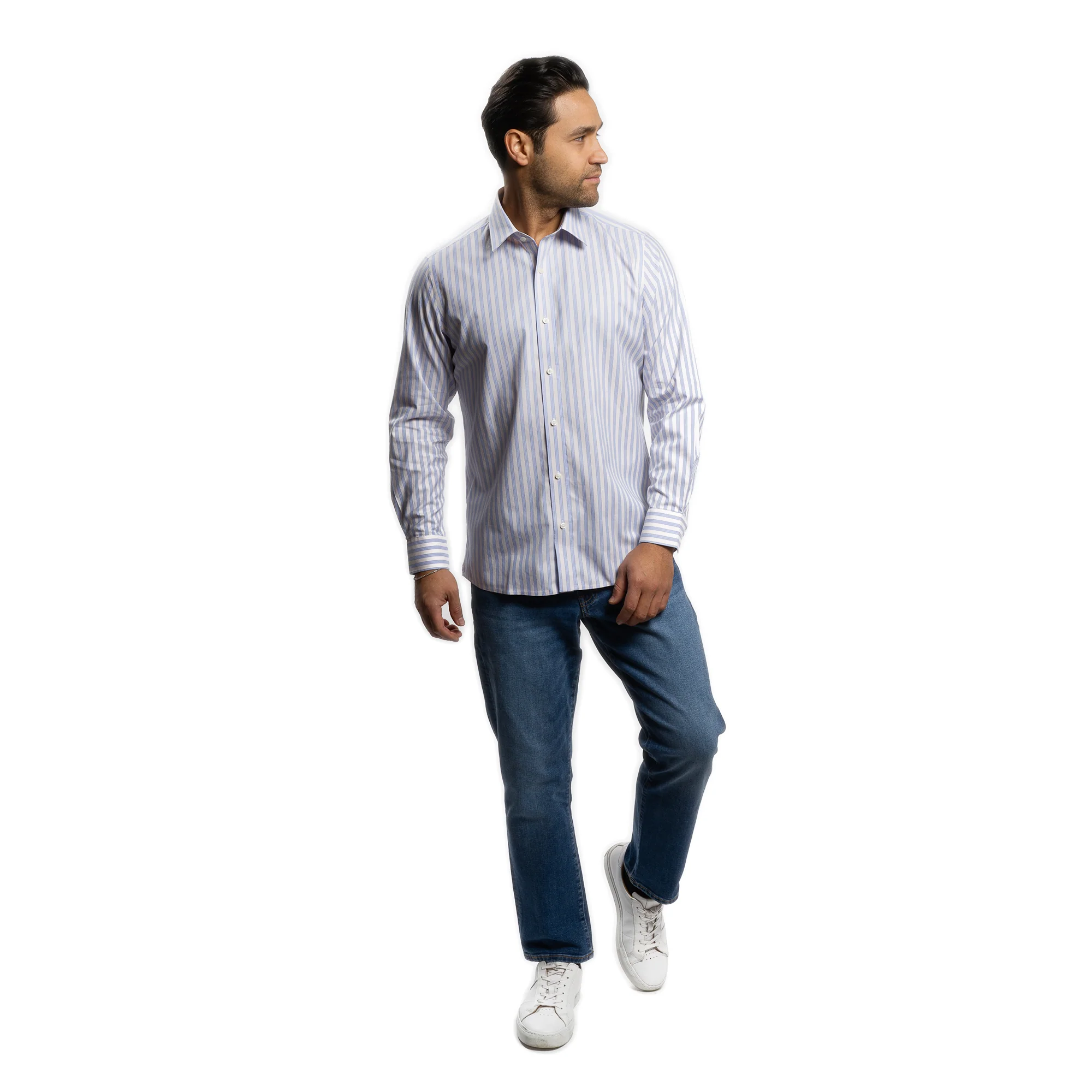 Easy Care Dress Shirt Standard Fit - Yellow Stripe - Image 6