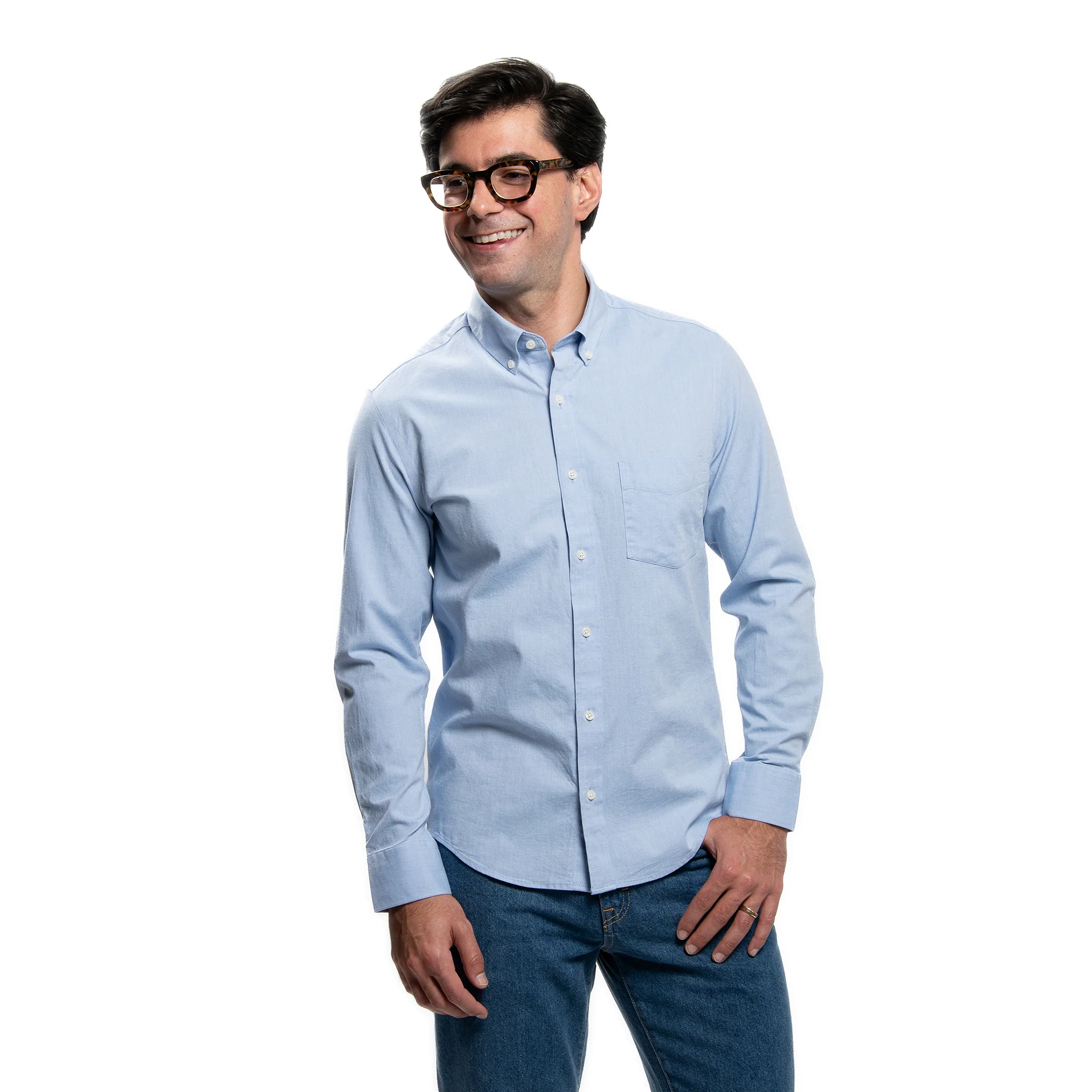 Everyday Stretch Oxford Slim Fit -  Blue - Image 5