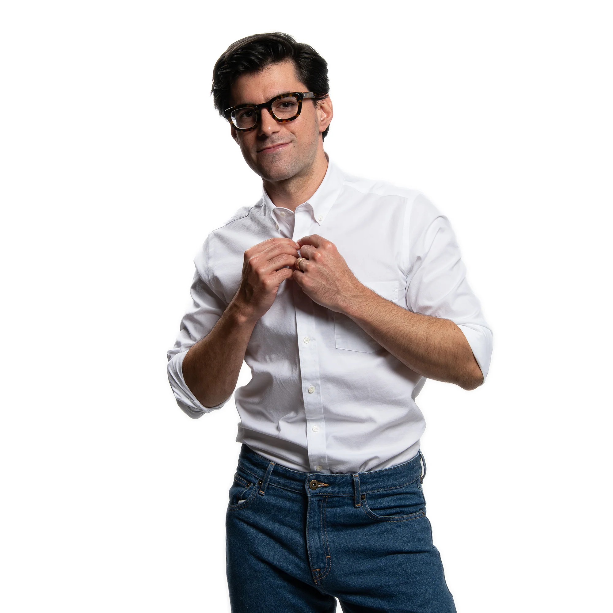 Everyday Stretch Oxford Slim Fit -  White - Image 5