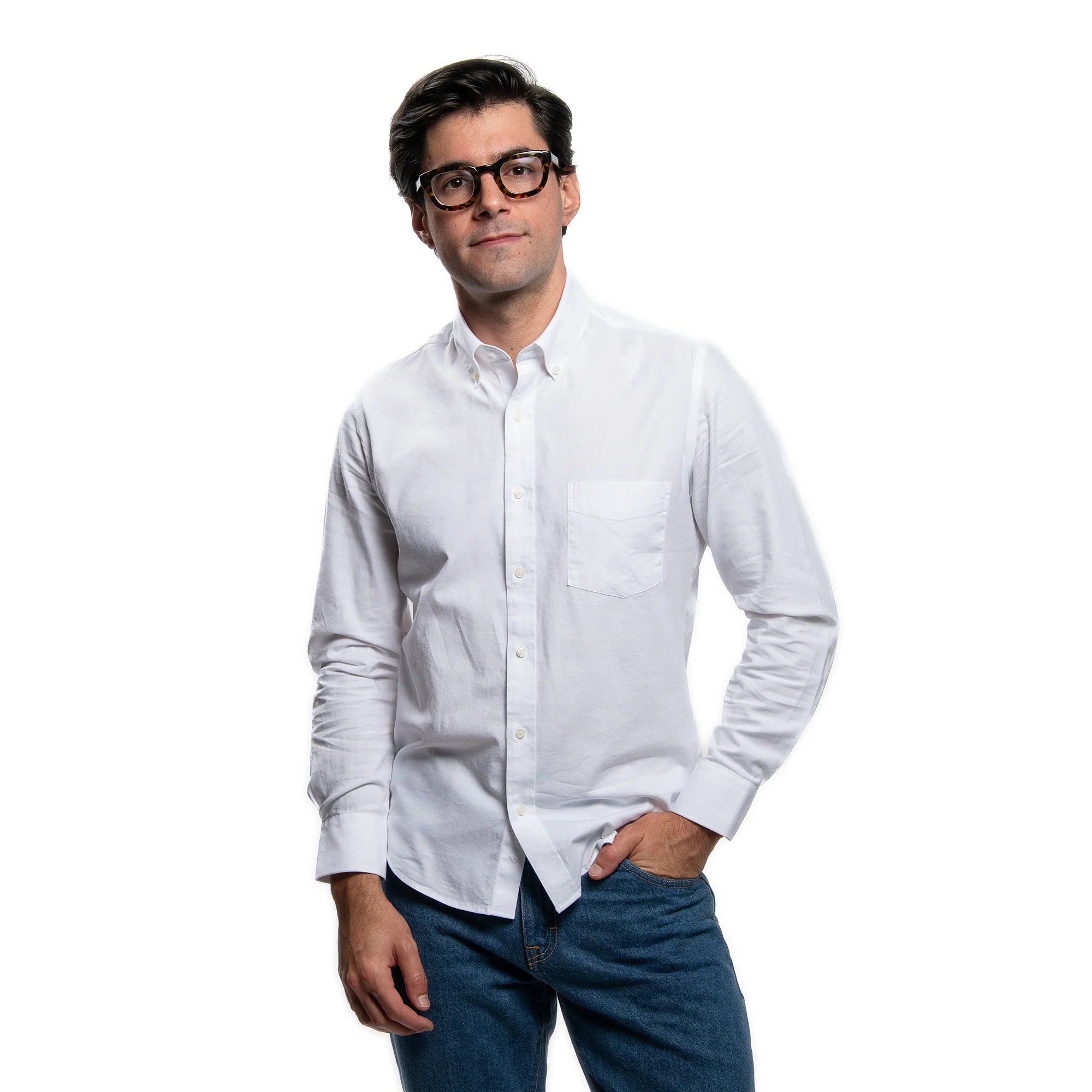 Everyday Stretch Oxford Slim Fit -  White - Image 6