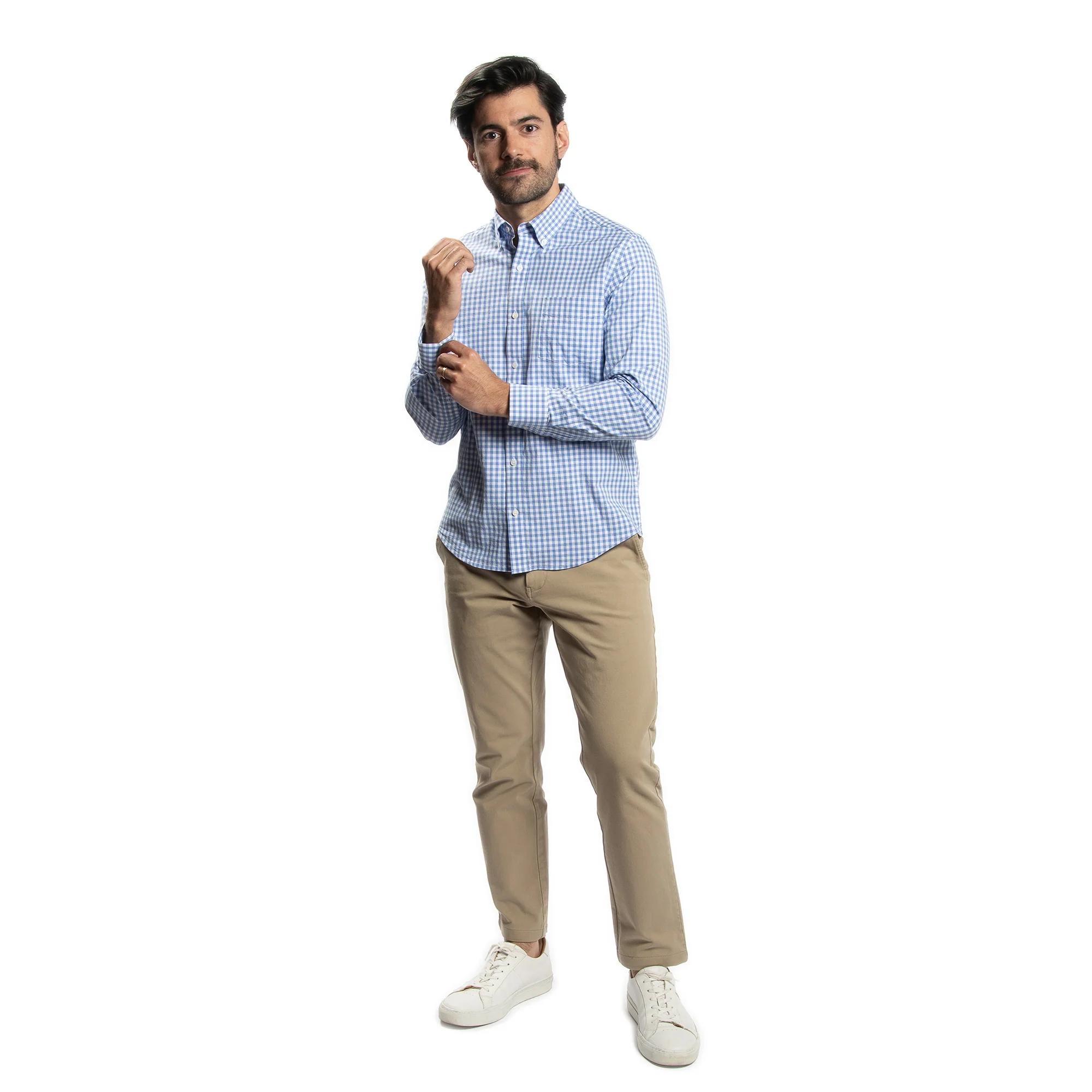 Everyday Stretch Oxford Standard Fit -  Blue Gingham - Image 2