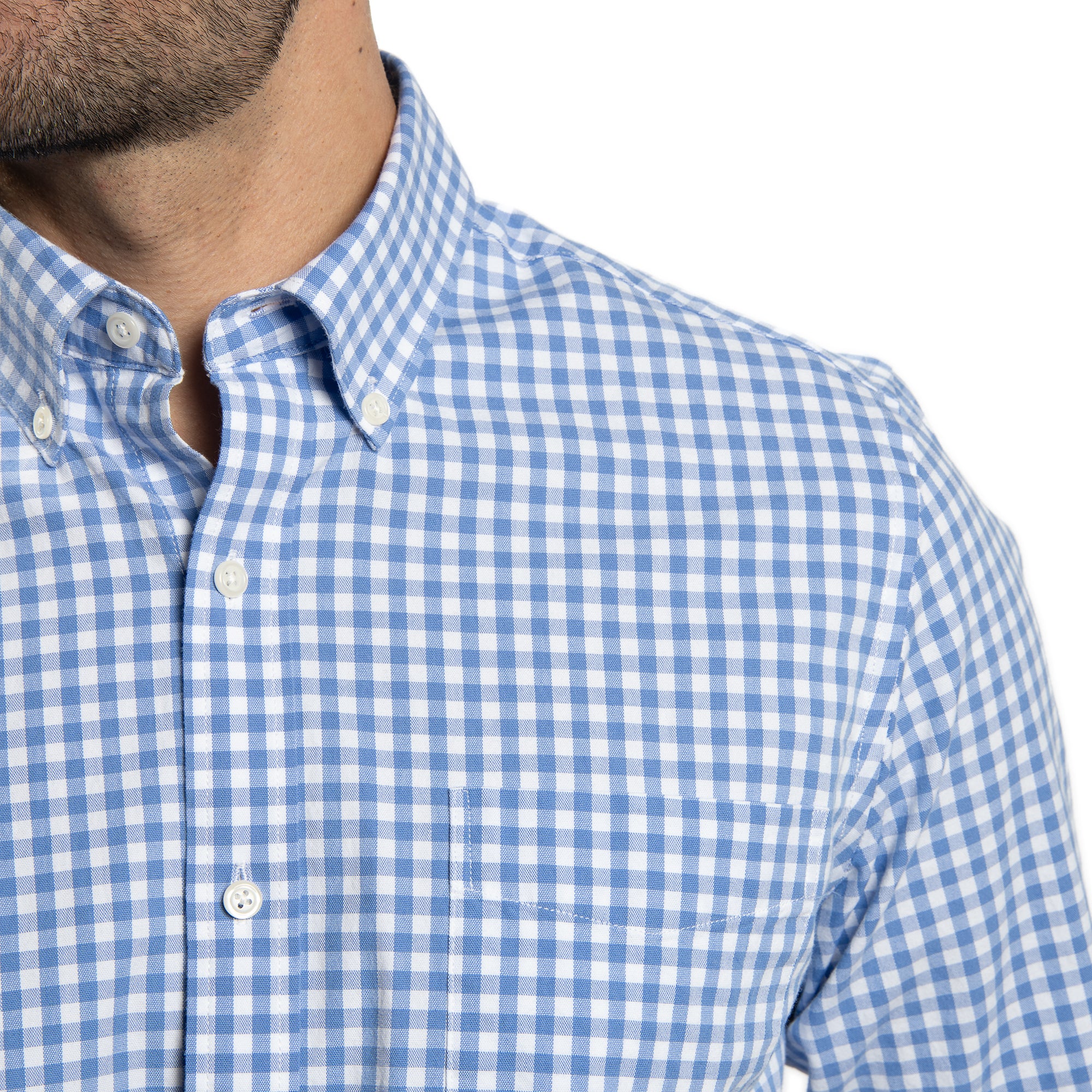 Everyday Stretch Oxford Standard Fit -  Blue Gingham - Image 4
