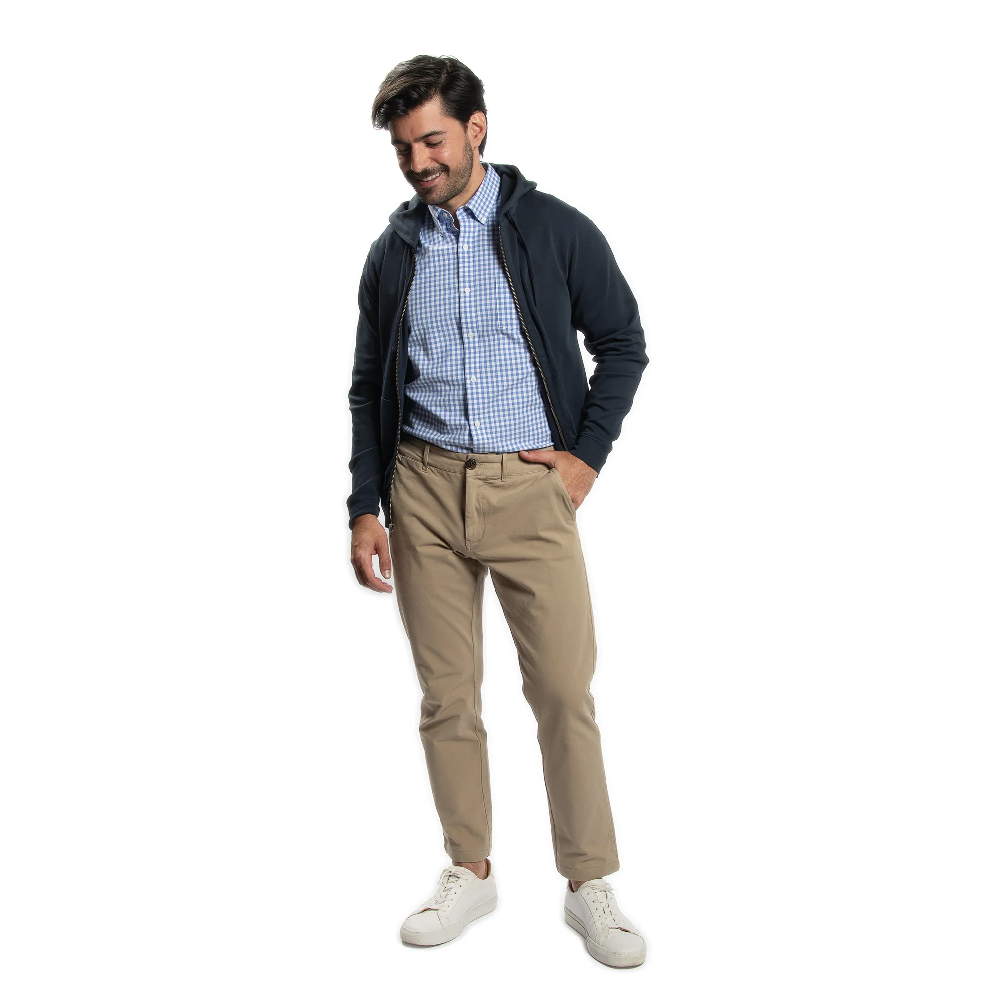 Everyday Stretch Oxford Standard Fit -  Blue Gingham - Image 7