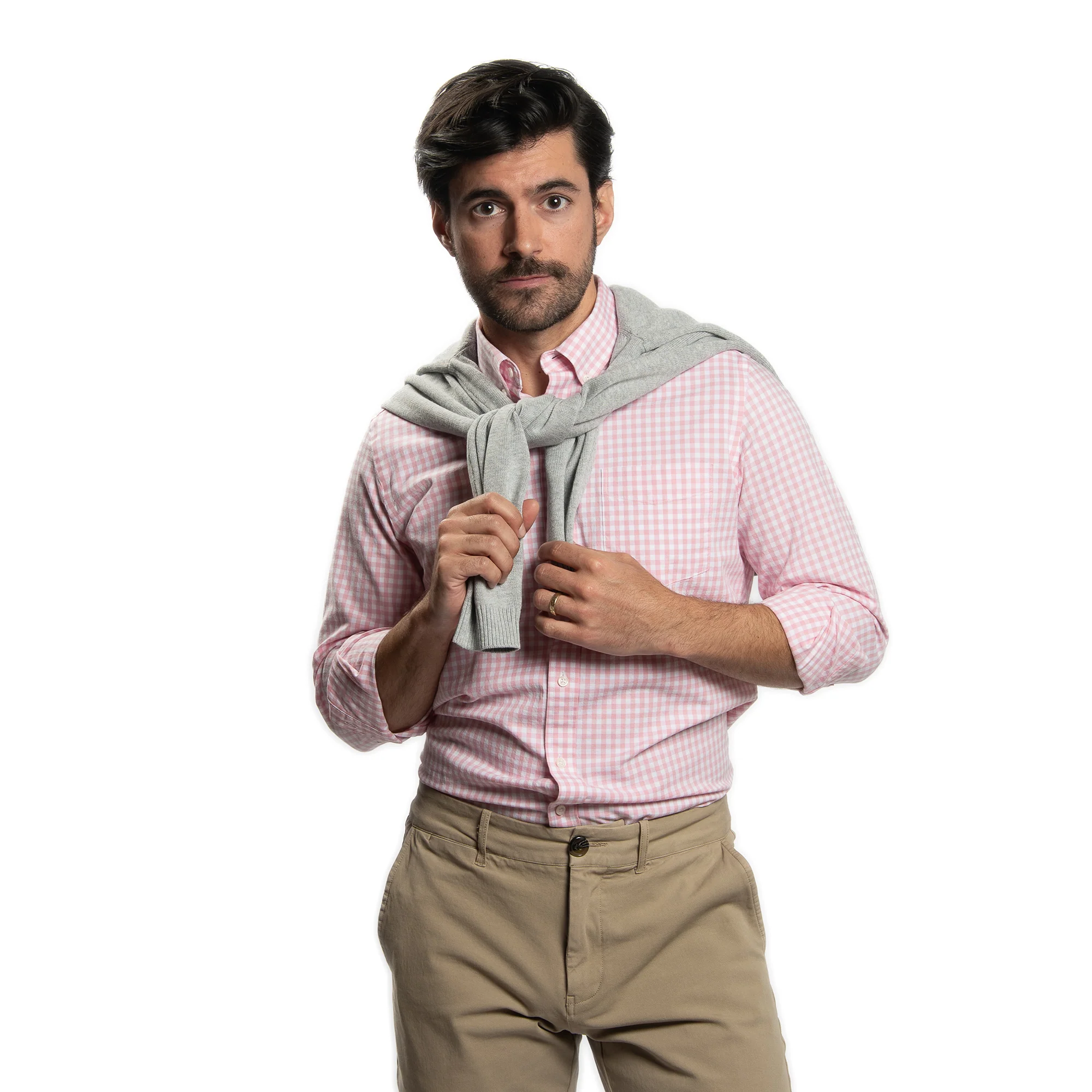 Everyday Stretch Oxford Standard Fit -  Pink Gingham - Image 5