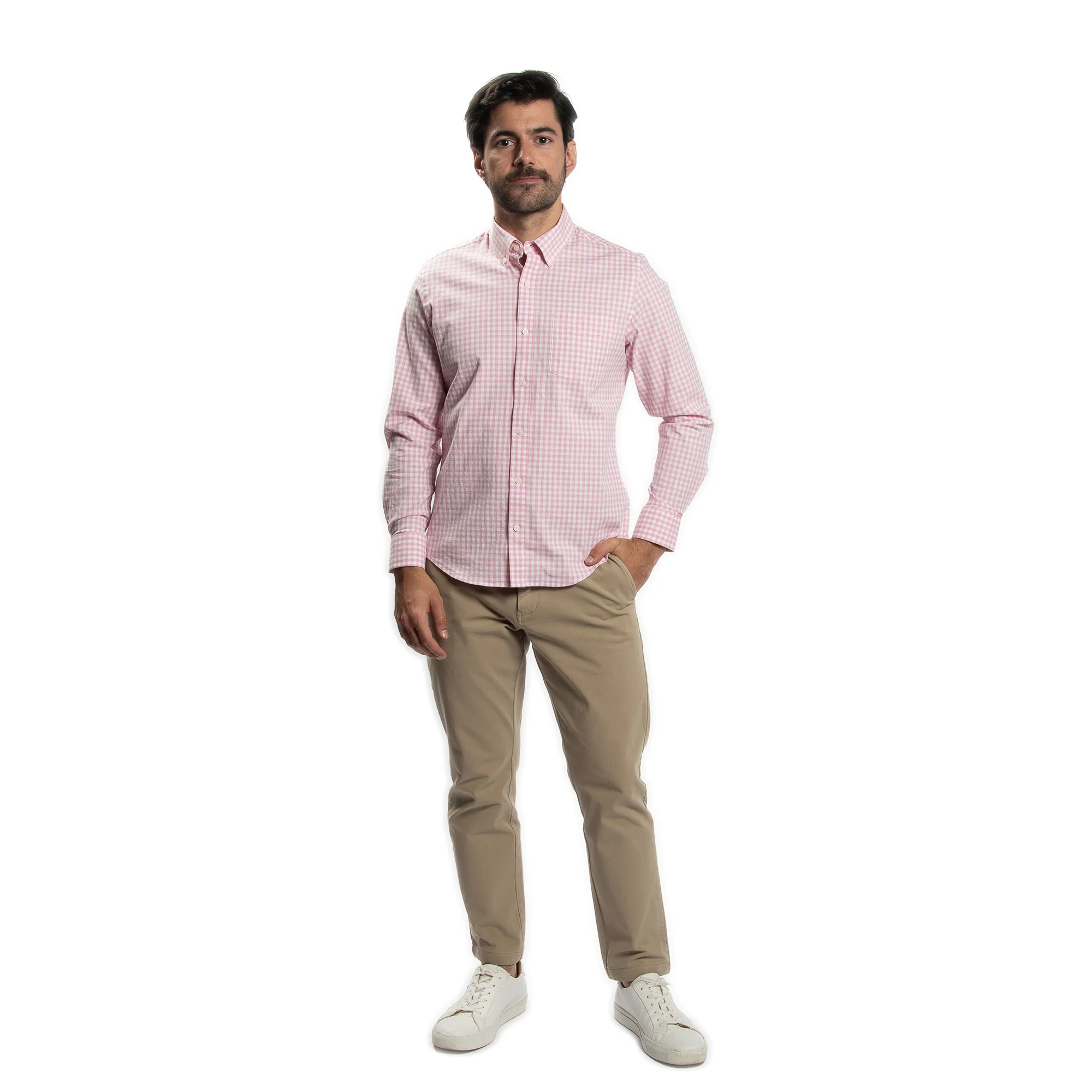 Everyday Stretch Oxford Standard Fit -  Pink Gingham - Image 7