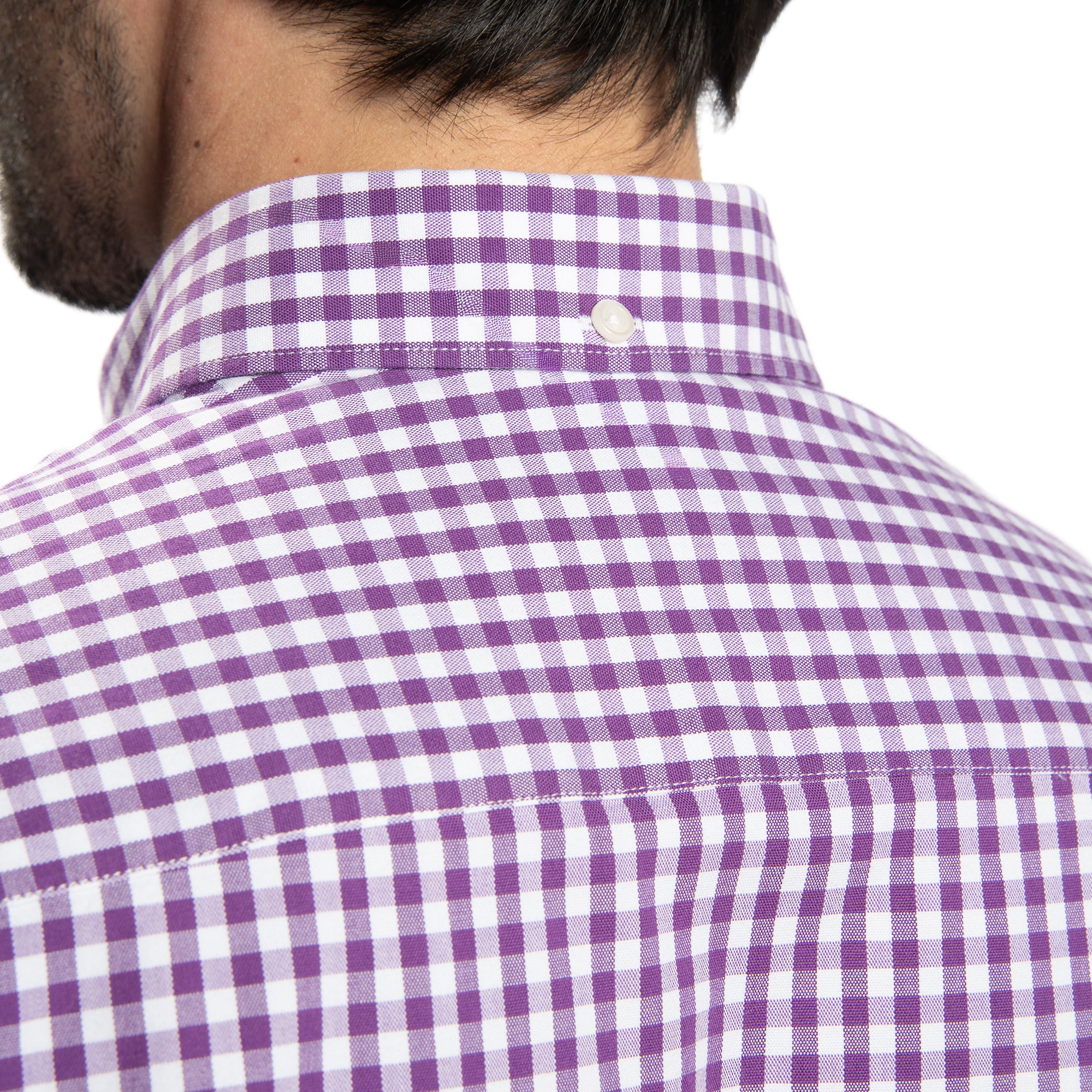 Everyday Stretch Oxford Standard Fit -  Purple Gingham - Image 5