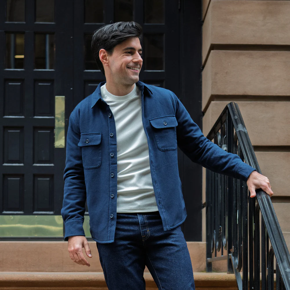 Flannel Jackets - Navy - Image 3