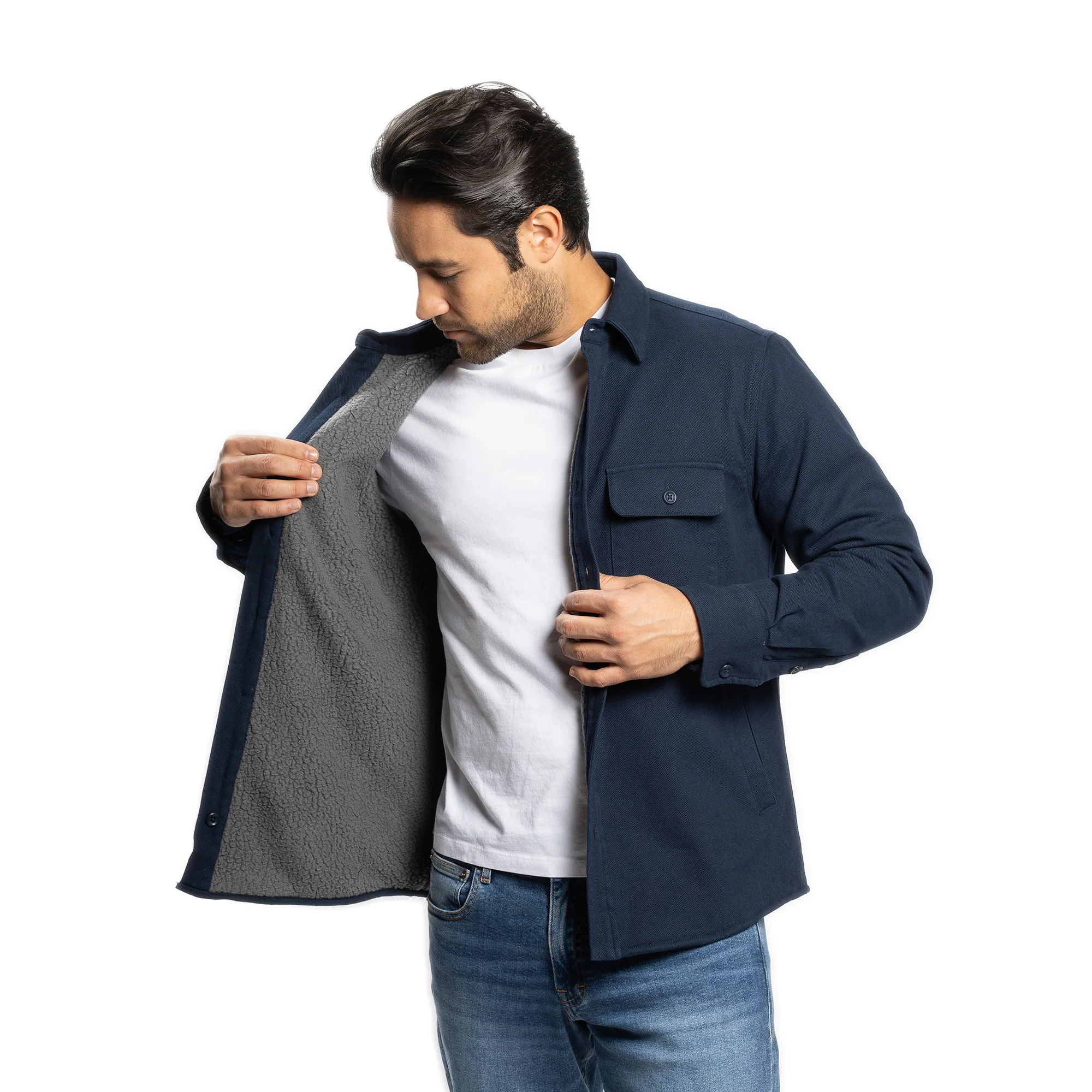Flannel Jackets - Navy - Image 5