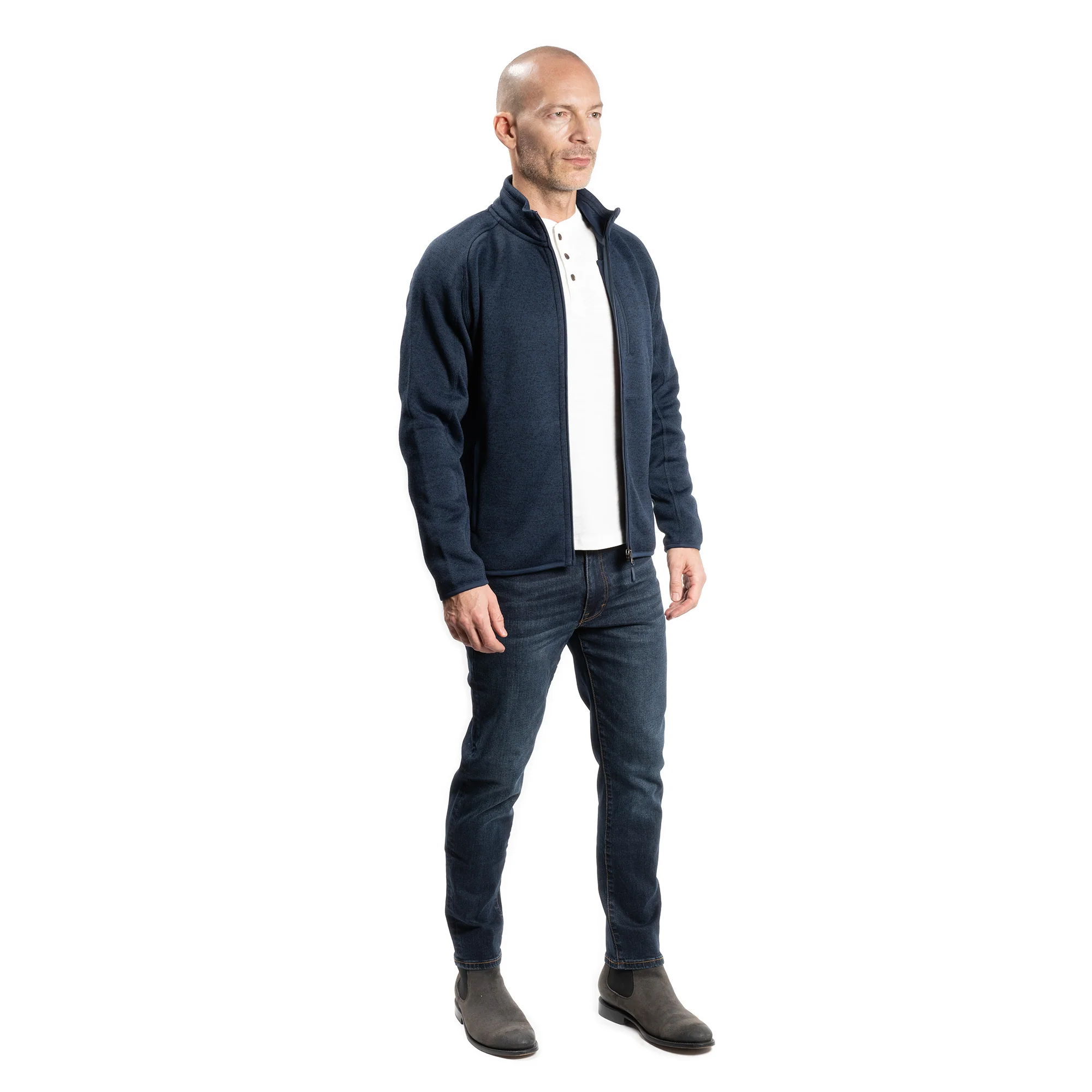 Fleece Jacket - Navy - Image 6