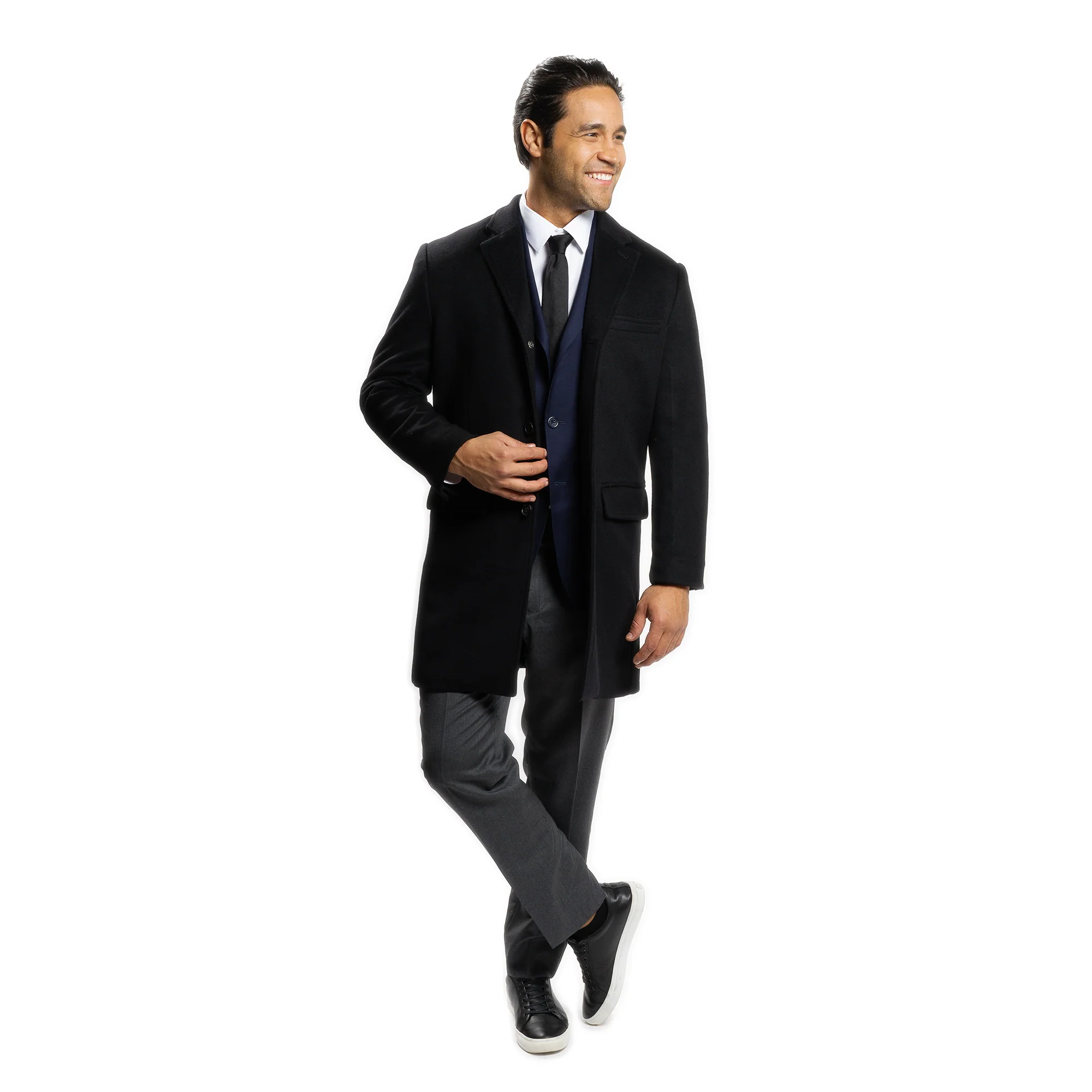 Fulton Wool Cashmere Topcoat - Black - Image 5