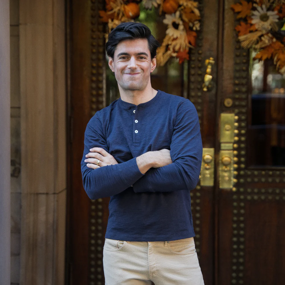 Henley Shirt Long Sleeve - Midnight - Image 6