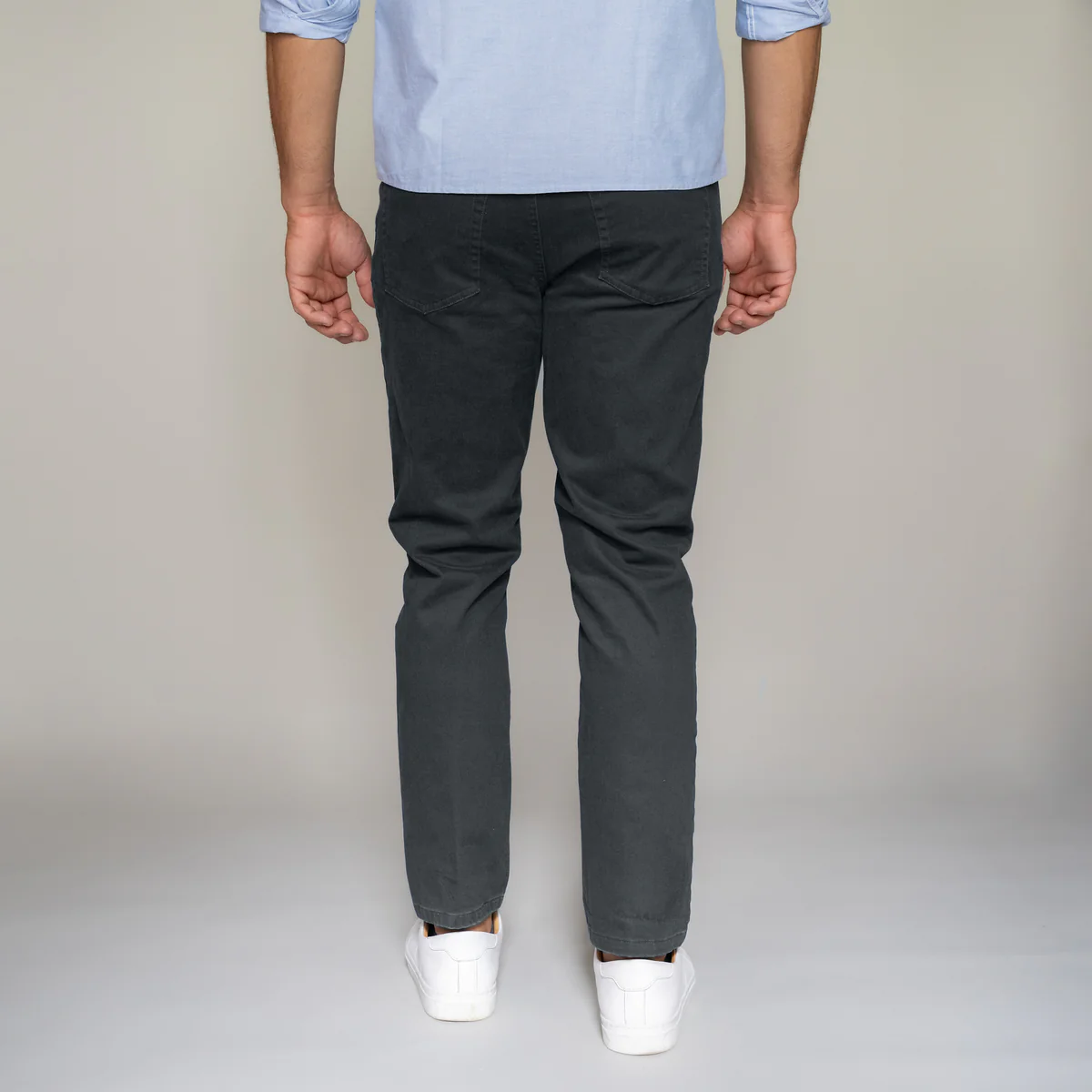 Italian 5-Pocket Pants - Black - Image 2