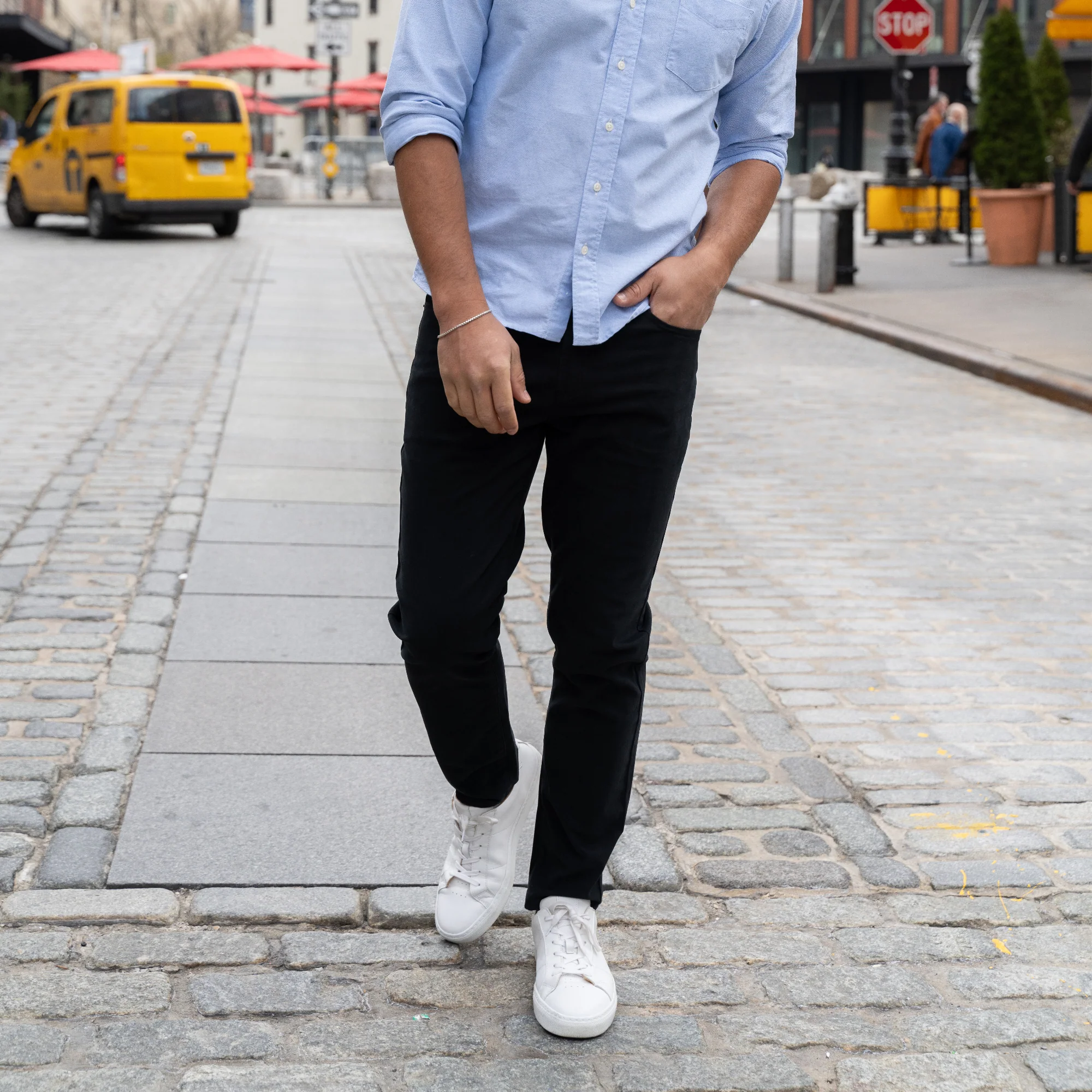 Italian 5-Pocket Pants - Black - Image 3