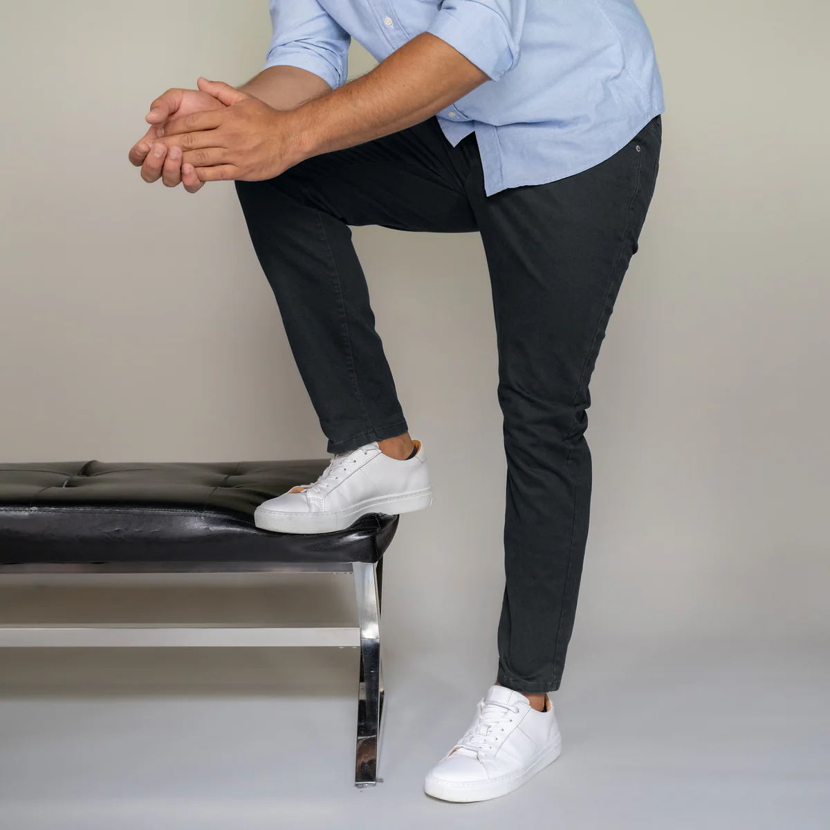 Italian 5-Pocket Pants - Black - Image 6