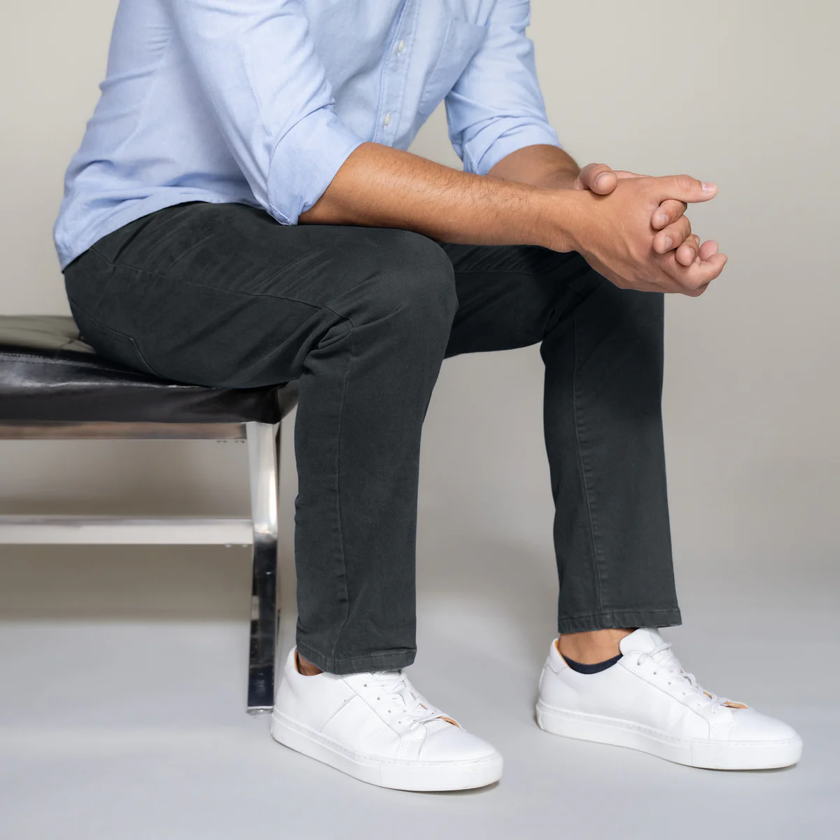 Italian 5-Pocket Pants - Black - Image 7