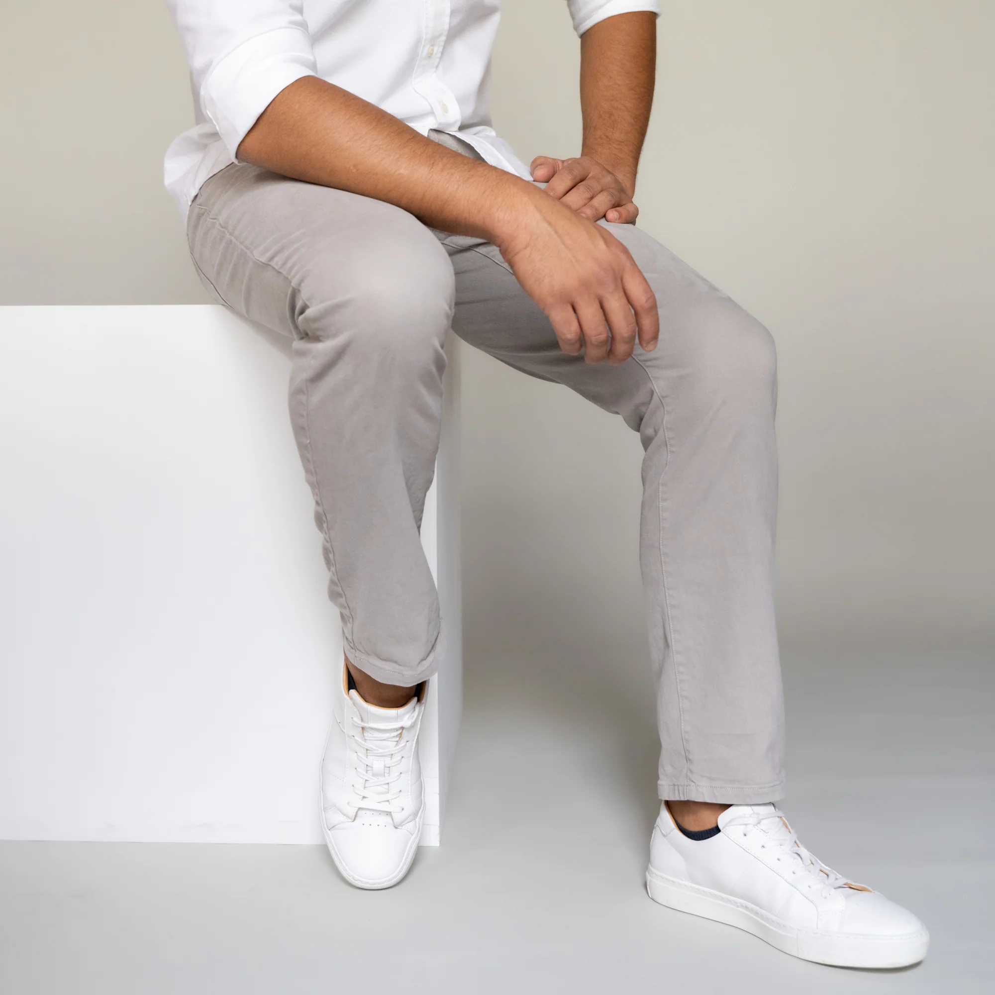 Italian 5-Pocket Pants - Grey - Image 3