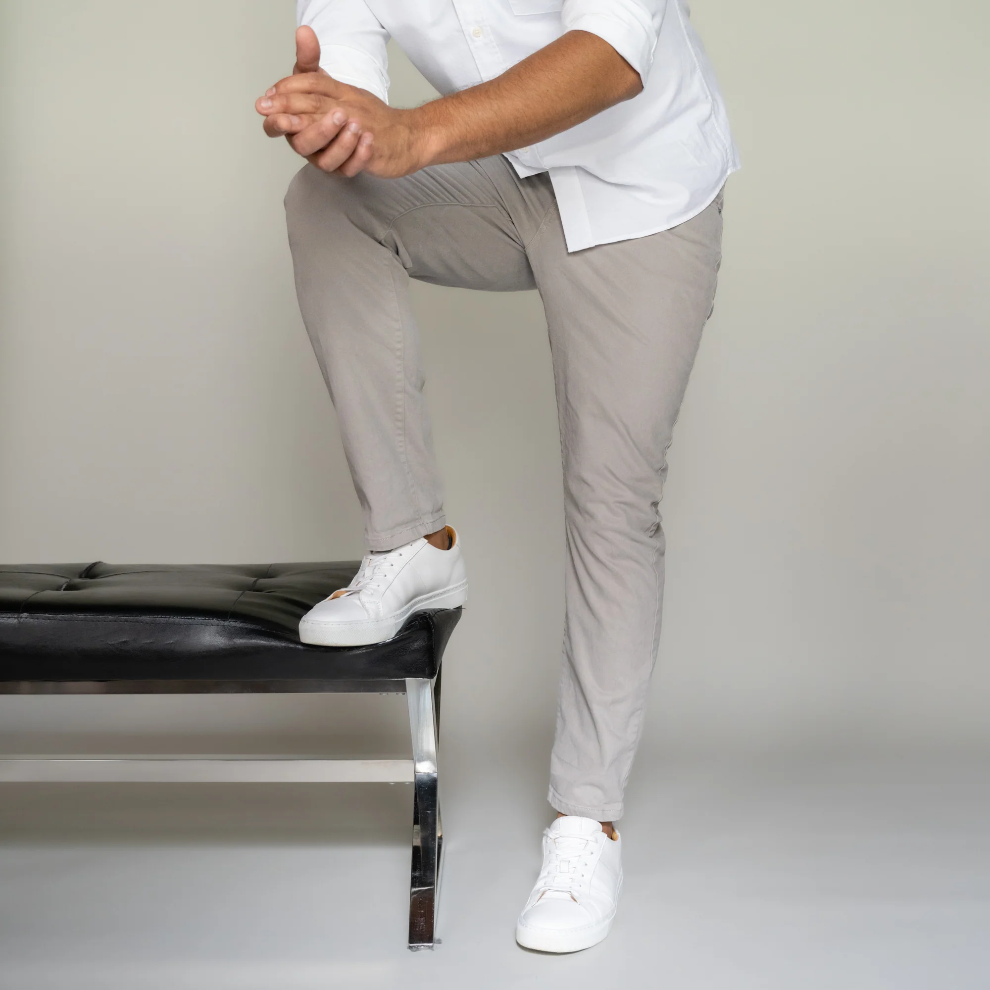 Italian 5-Pocket Pants - Grey - Image 6