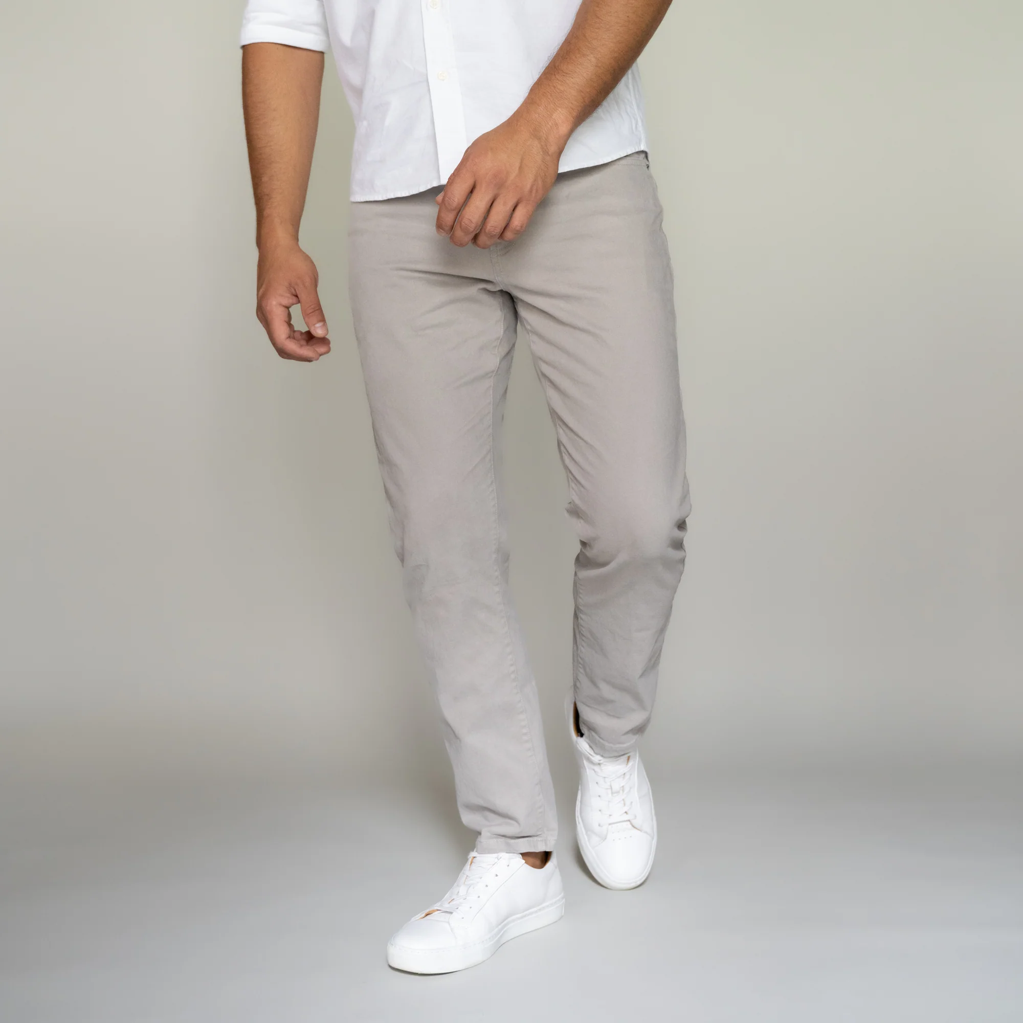 Italian 5-Pocket Pants - Grey - Image 7