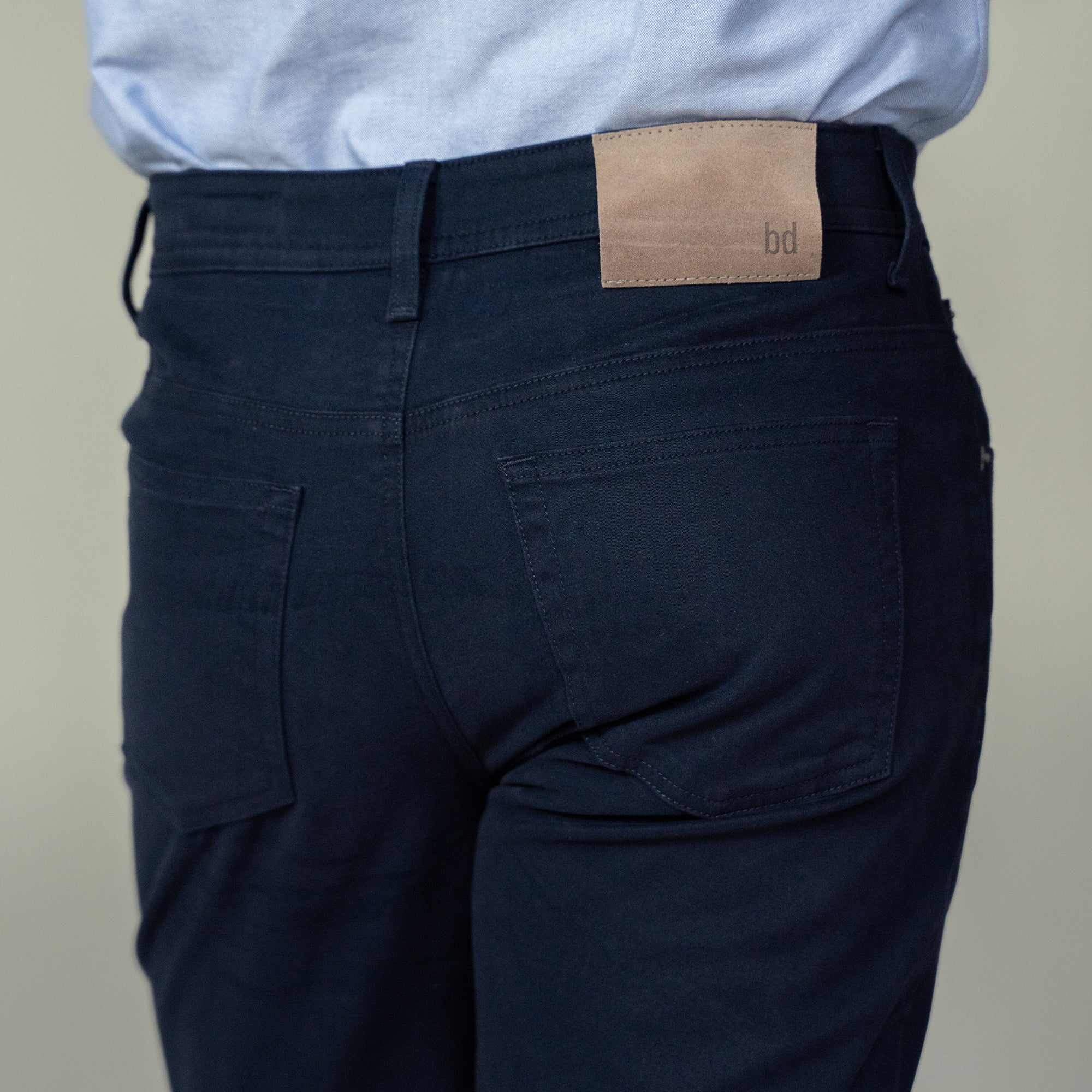 Italian 5-Pocket Pants - Navy - Image 4