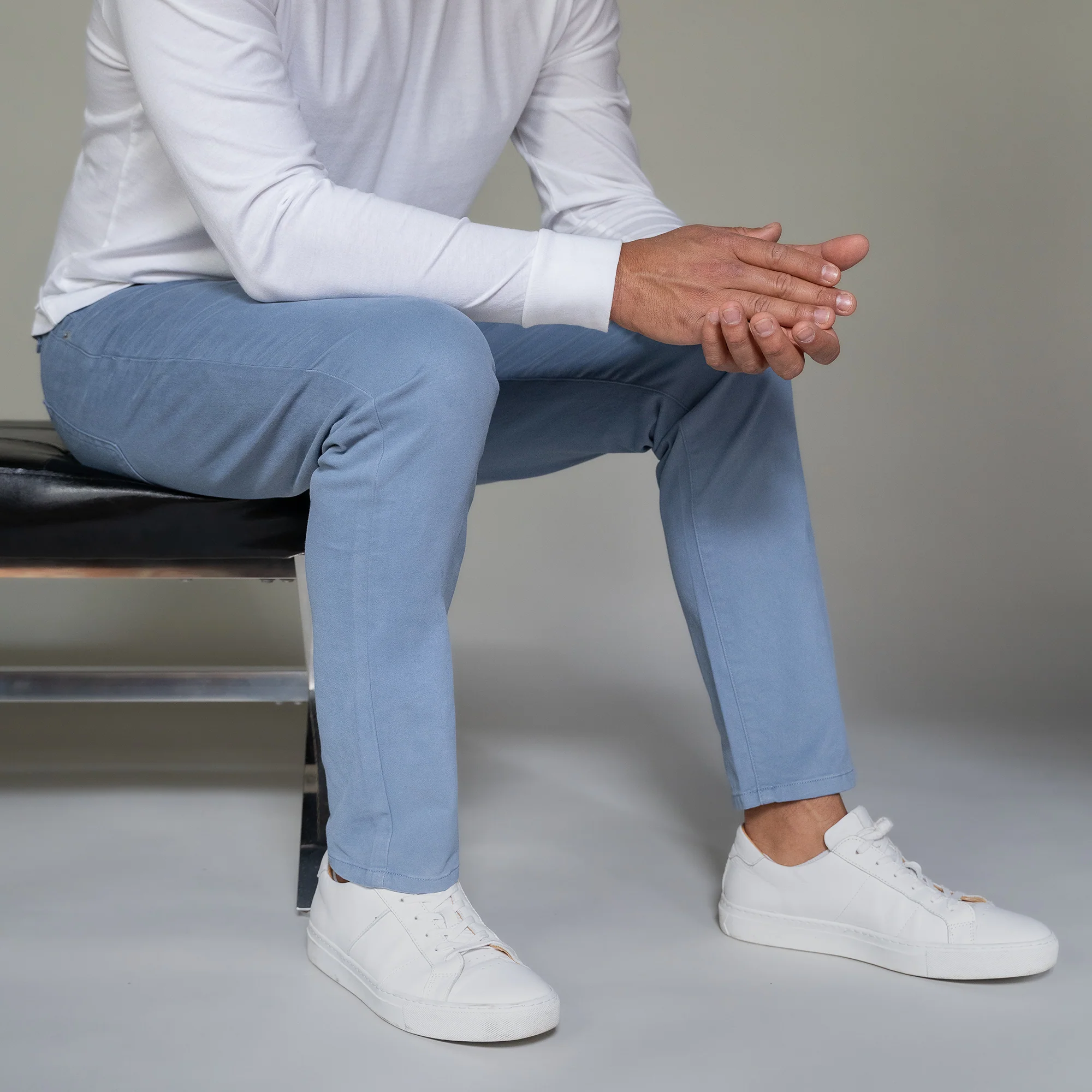 Italian 5-Pocket Pants - Slate - Image 4