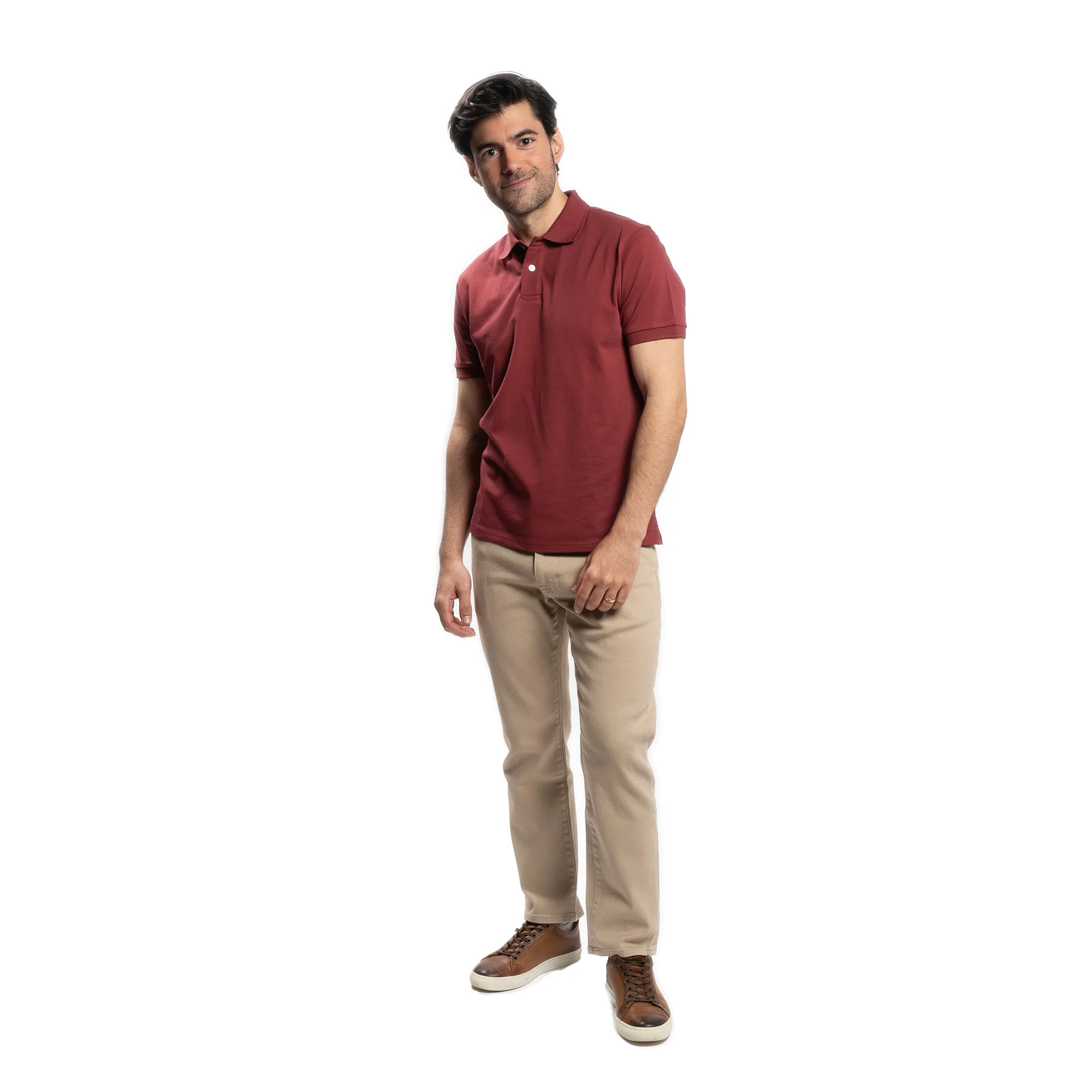 James Polo Shirt - Burgundy - Image 4