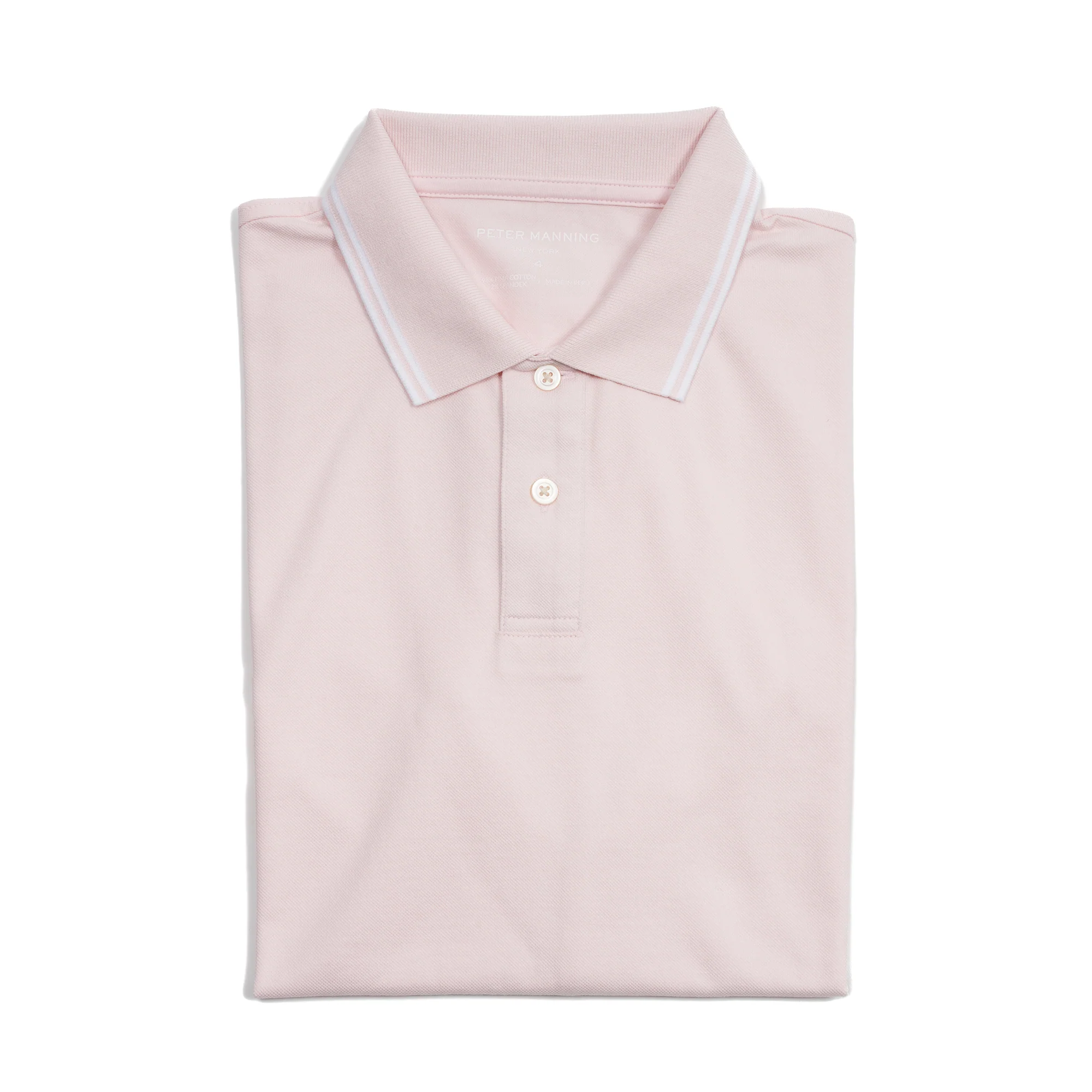 James Polo Shirt - Pale Pink Tipped - Image 6