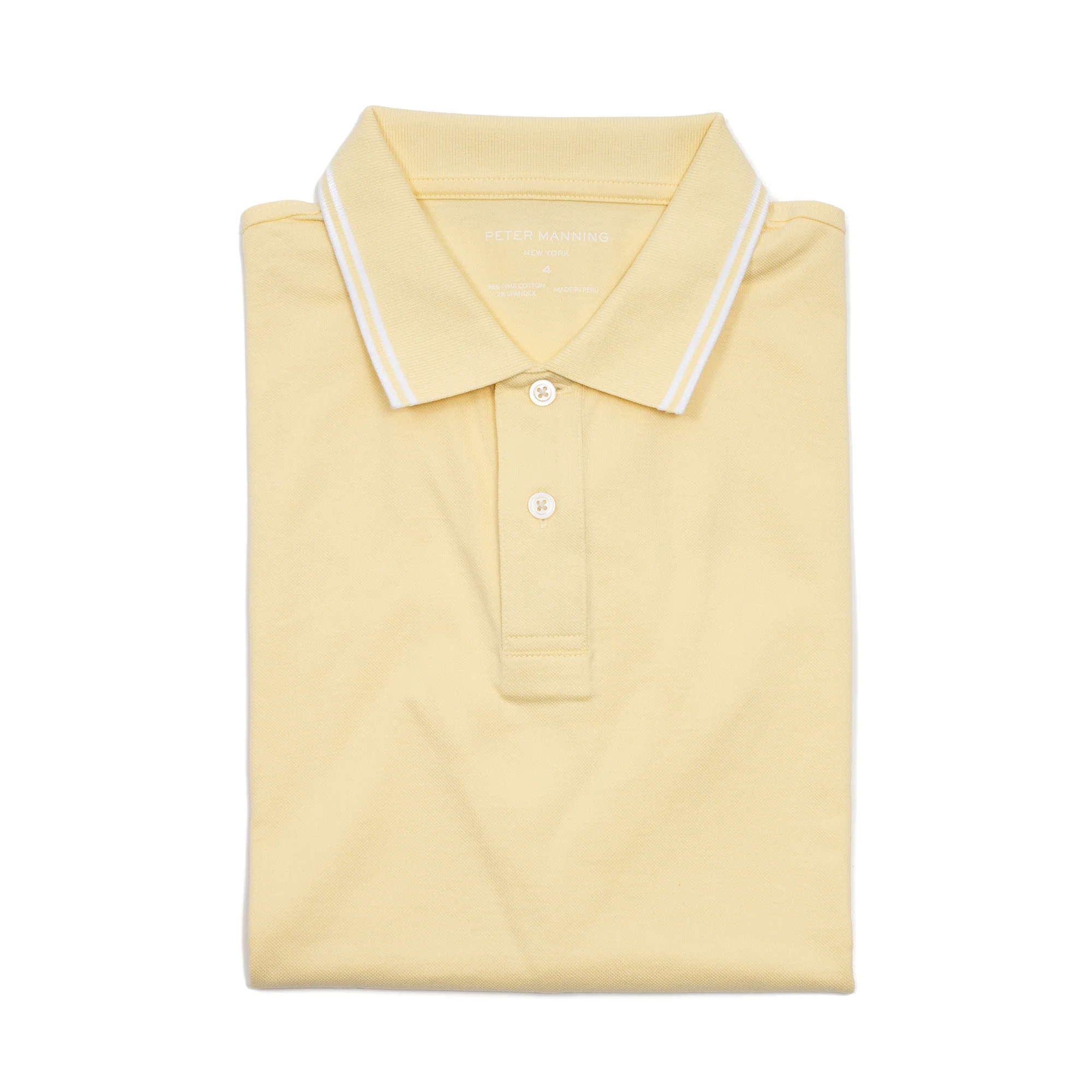 James Polo Shirt - Pale Yellow Tipped - Image 6