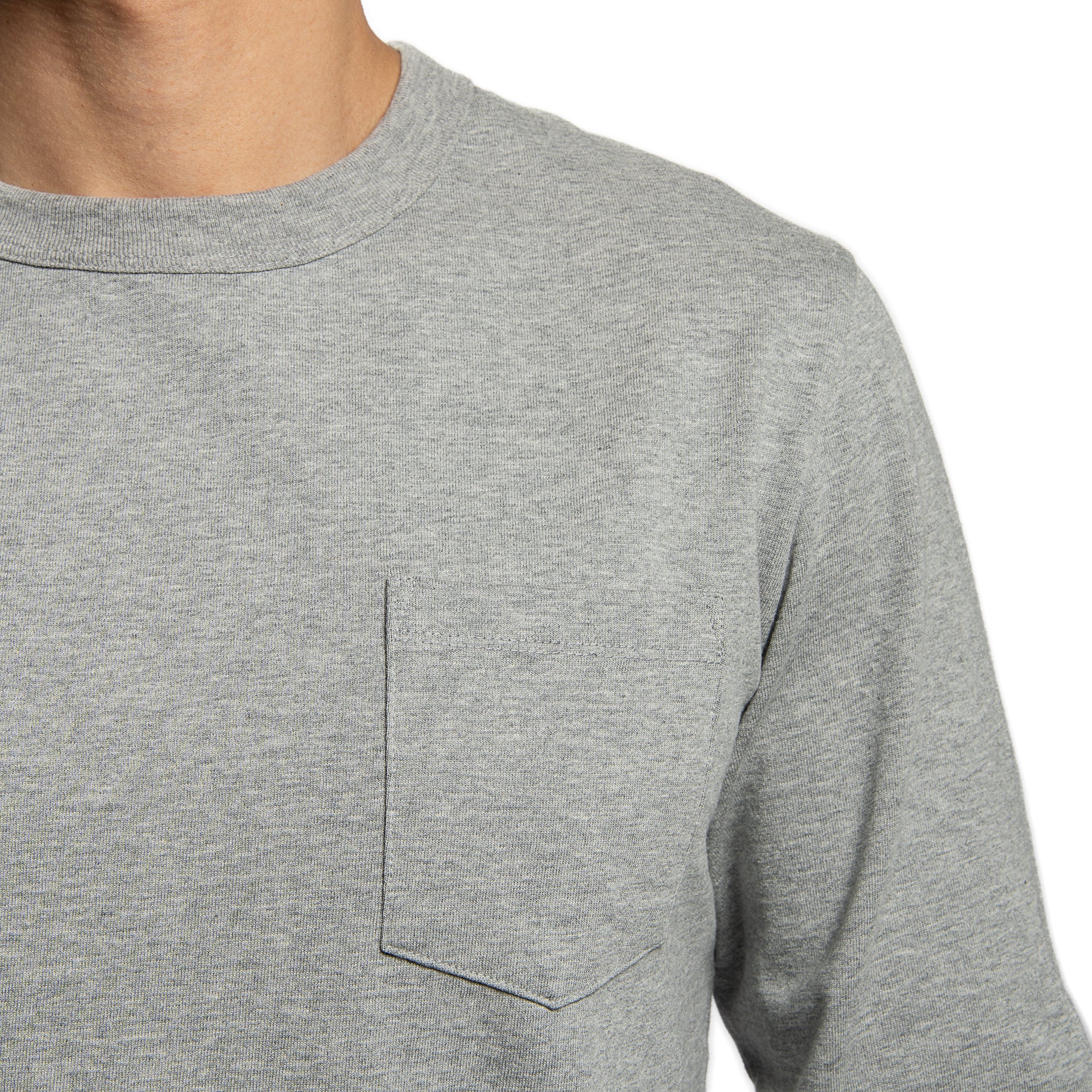 Japanese Long Sleeve T-Shirts - Heather Grey - Image 3