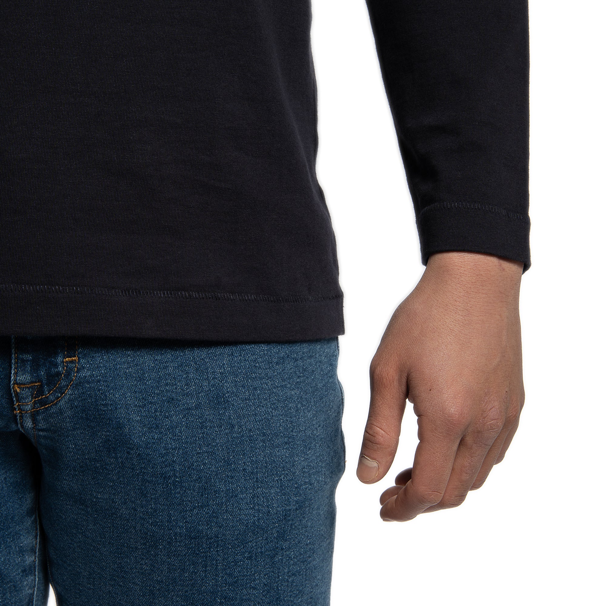 Japanese Long Sleeve T-Shirts - Navy - Image 6