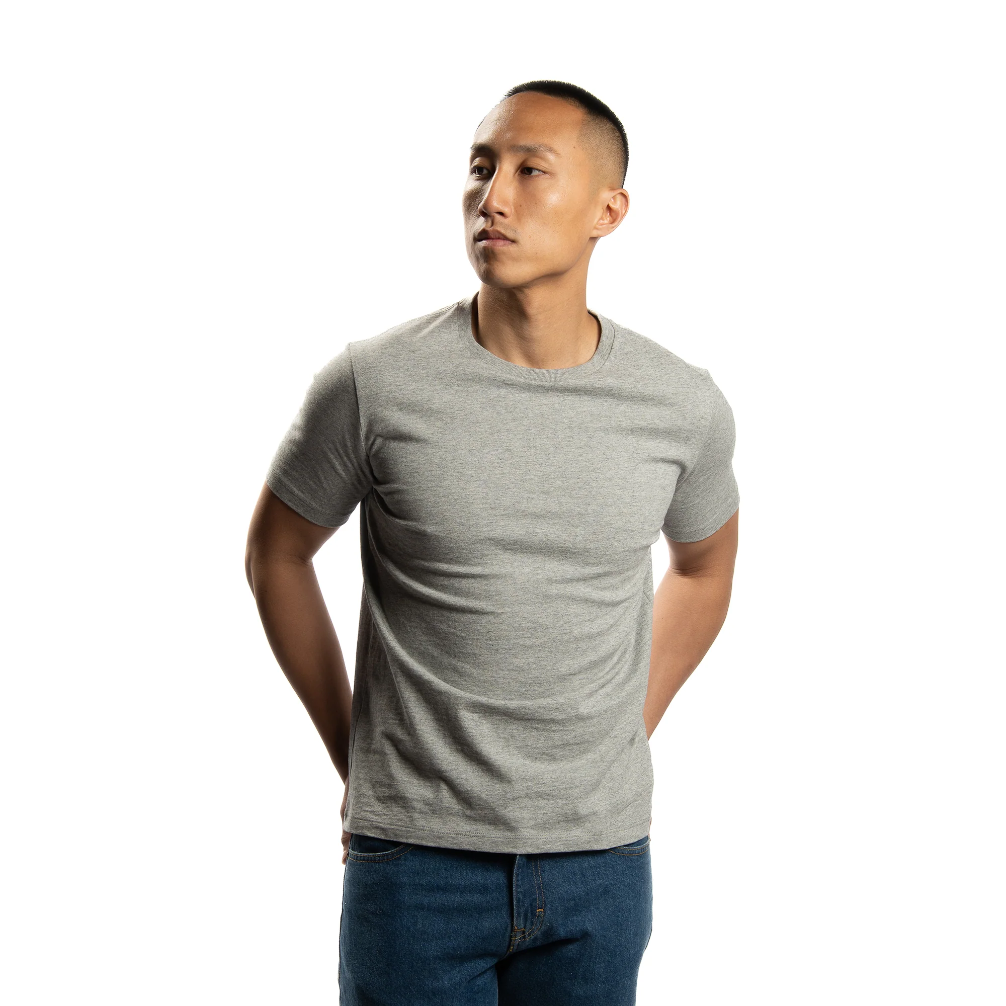 Japanese Summer T-Shirt - Heather Grey - Image 4