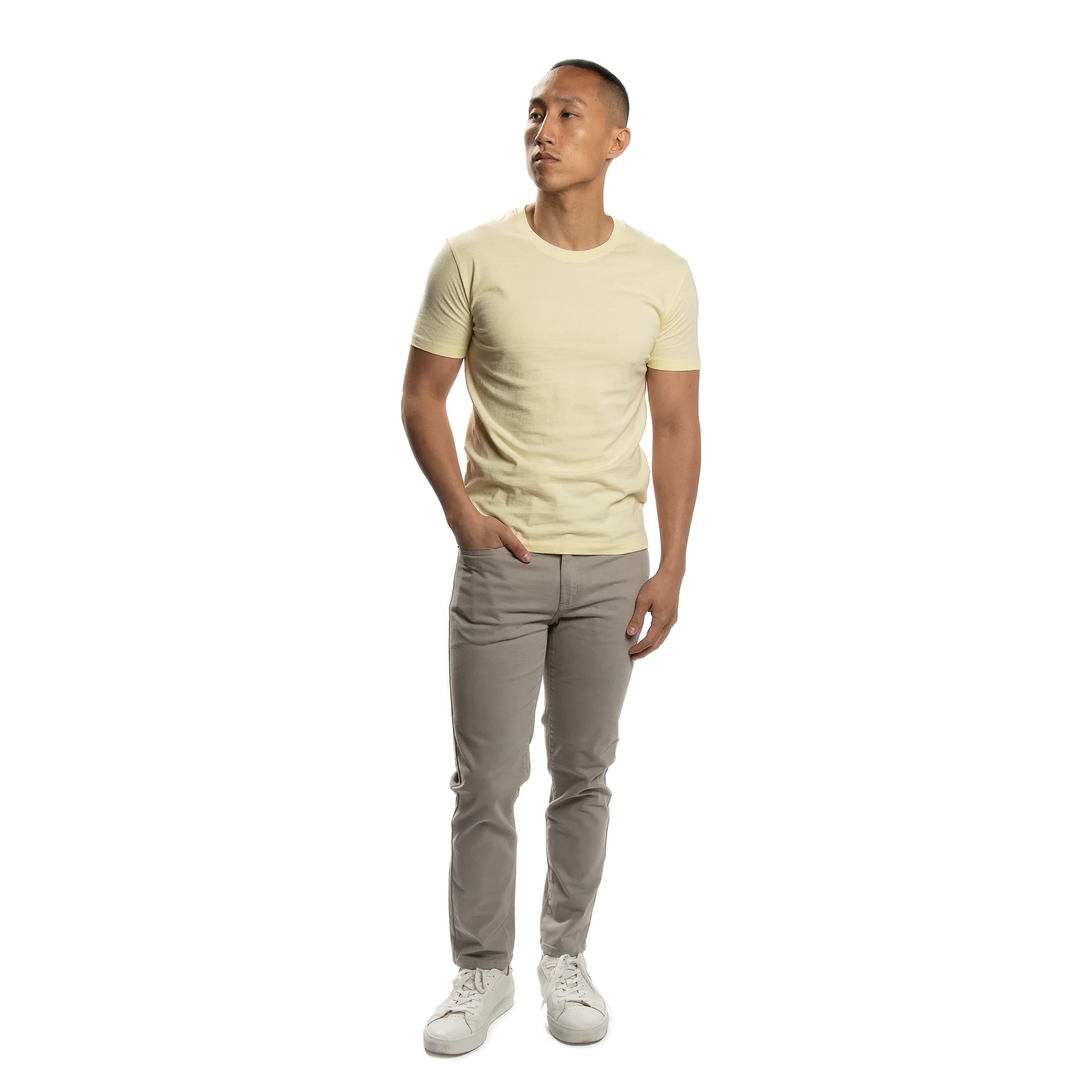 Japanese Summer T-Shirt - Pale Yellow - Image 3