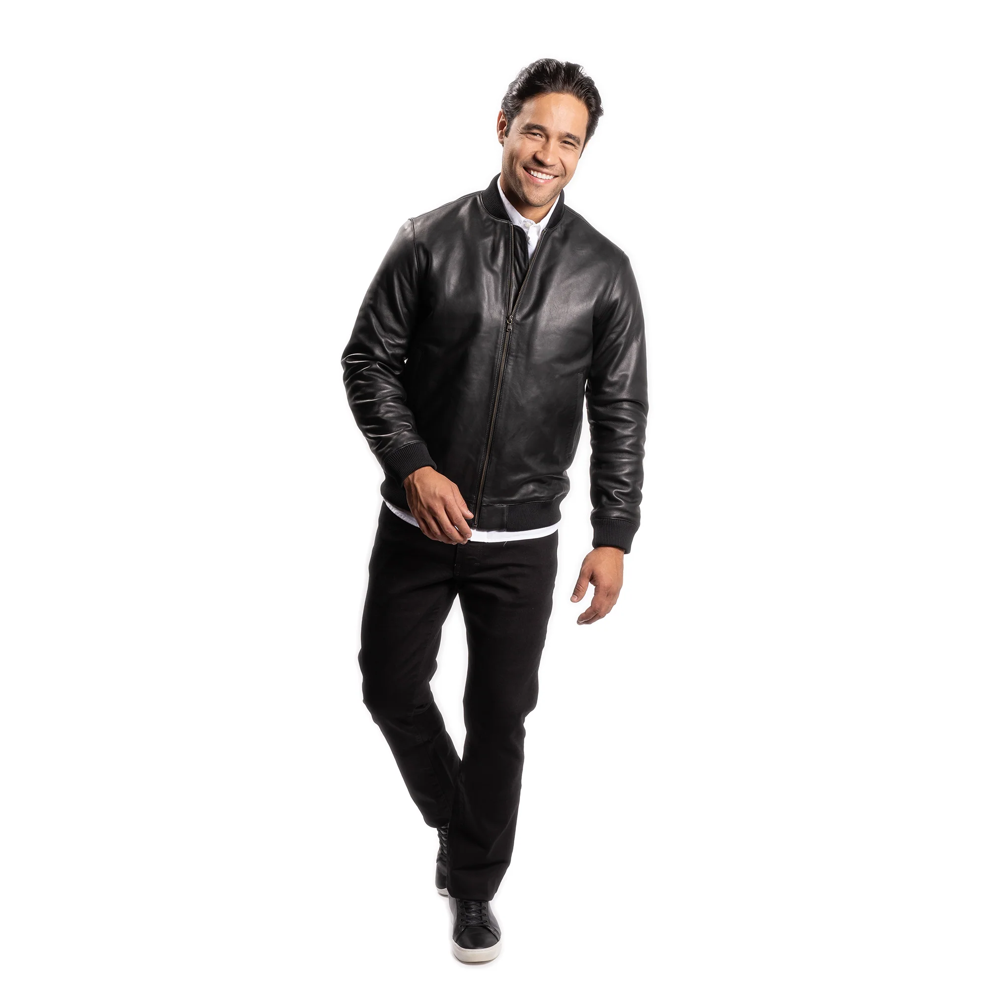 Leather Jacket - Black - Image 5
