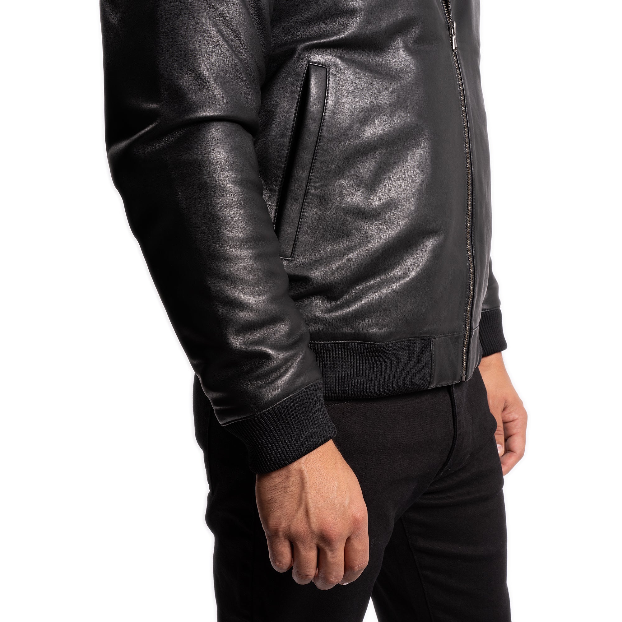 Leather Jacket - Black - Image 7