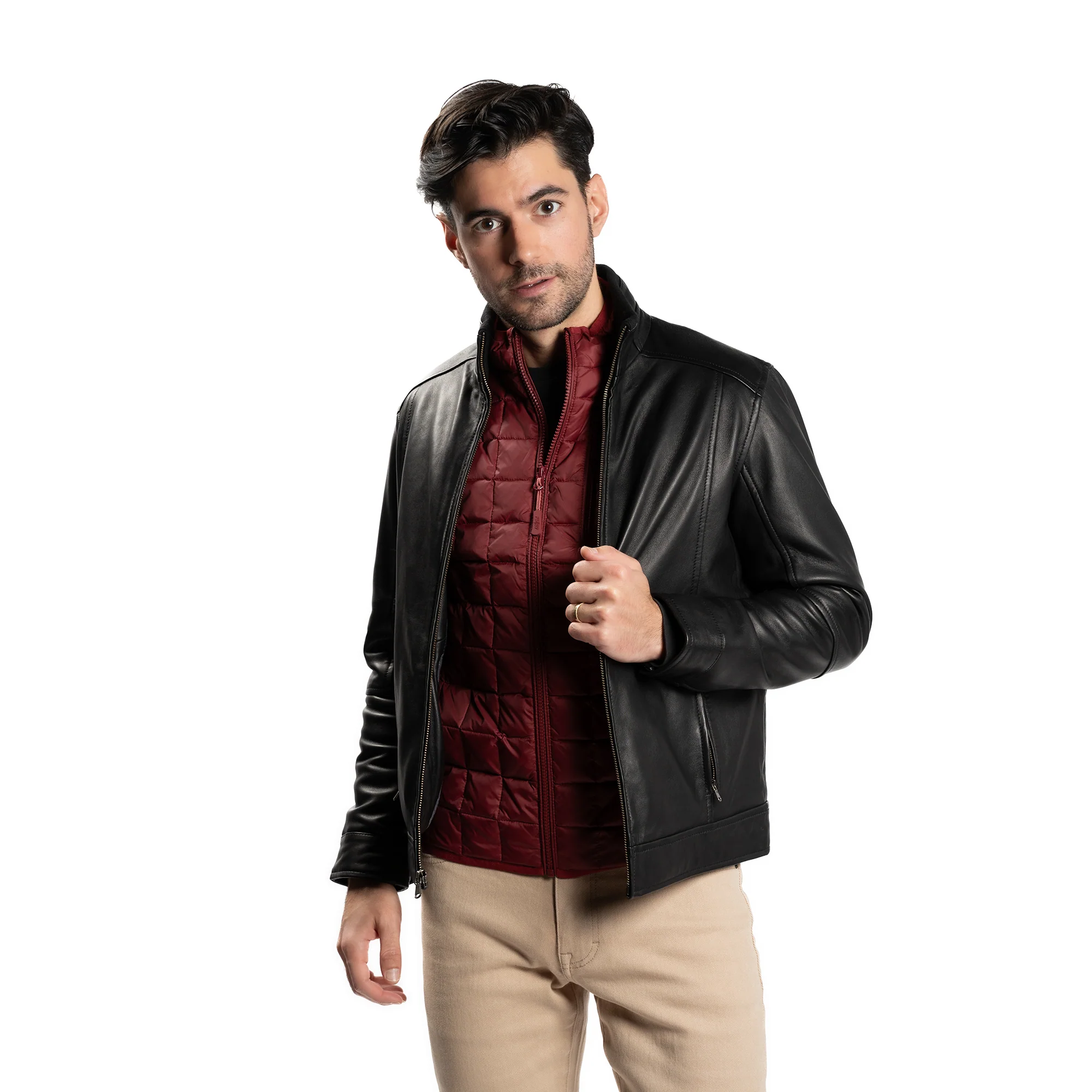 Lightweight Down Vest - Burgundy - Image 4
