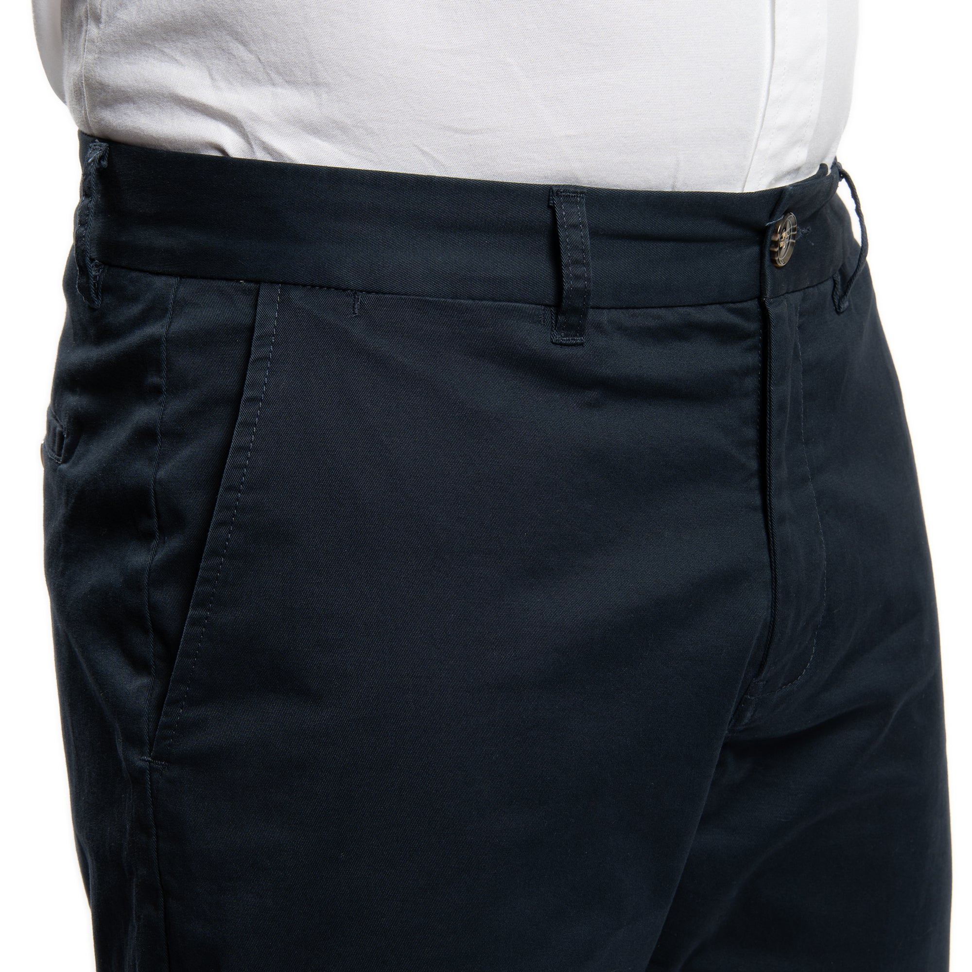 Lightweight Stretch Chinos Slim Fit - Navy - Image 4
