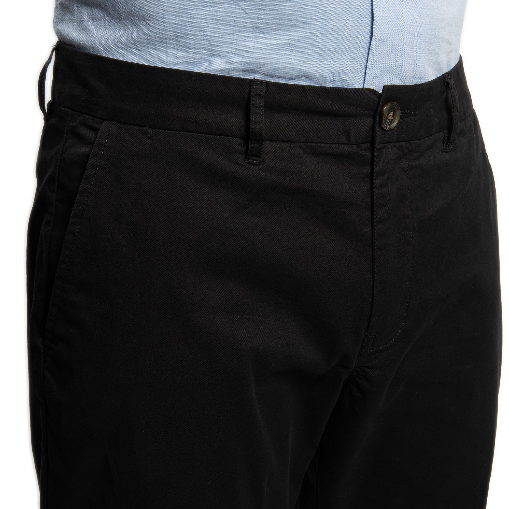 Lightweight Stretch Chinos Standard Fit - Black - Image 3