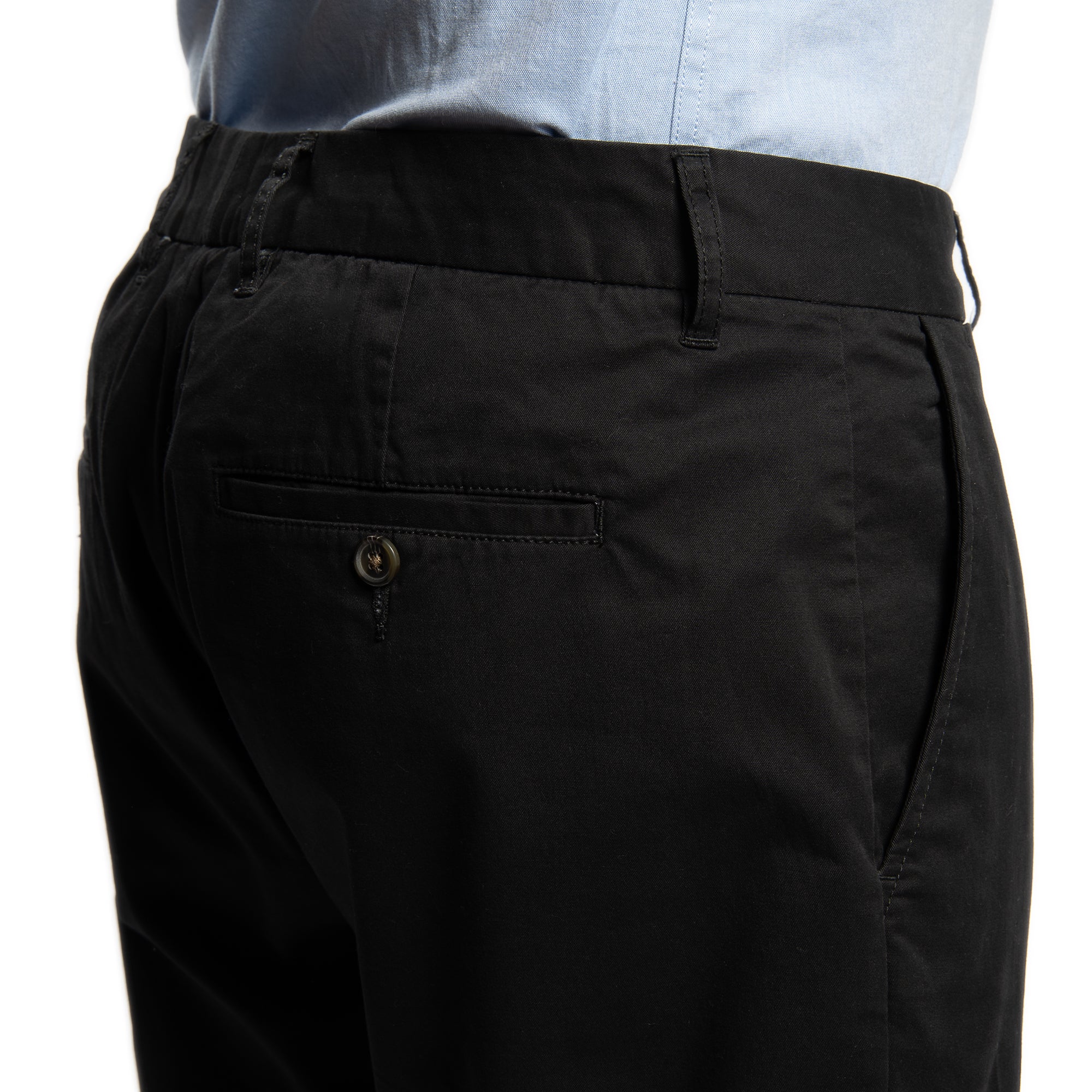Lightweight Stretch Chinos Standard Fit - Black - Image 4