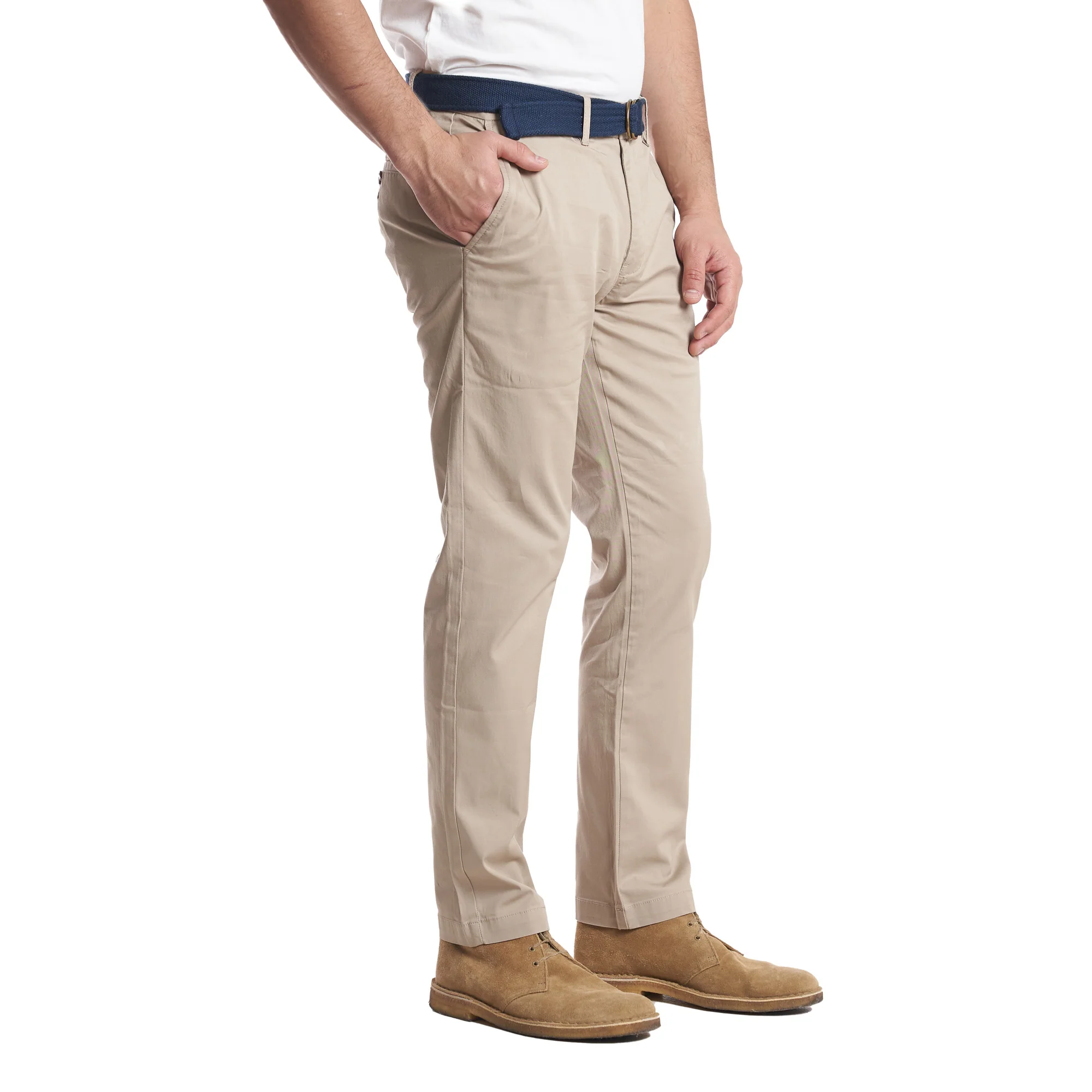 Lightweight Stretch Chinos Standard Fit - Khaki - Image 6