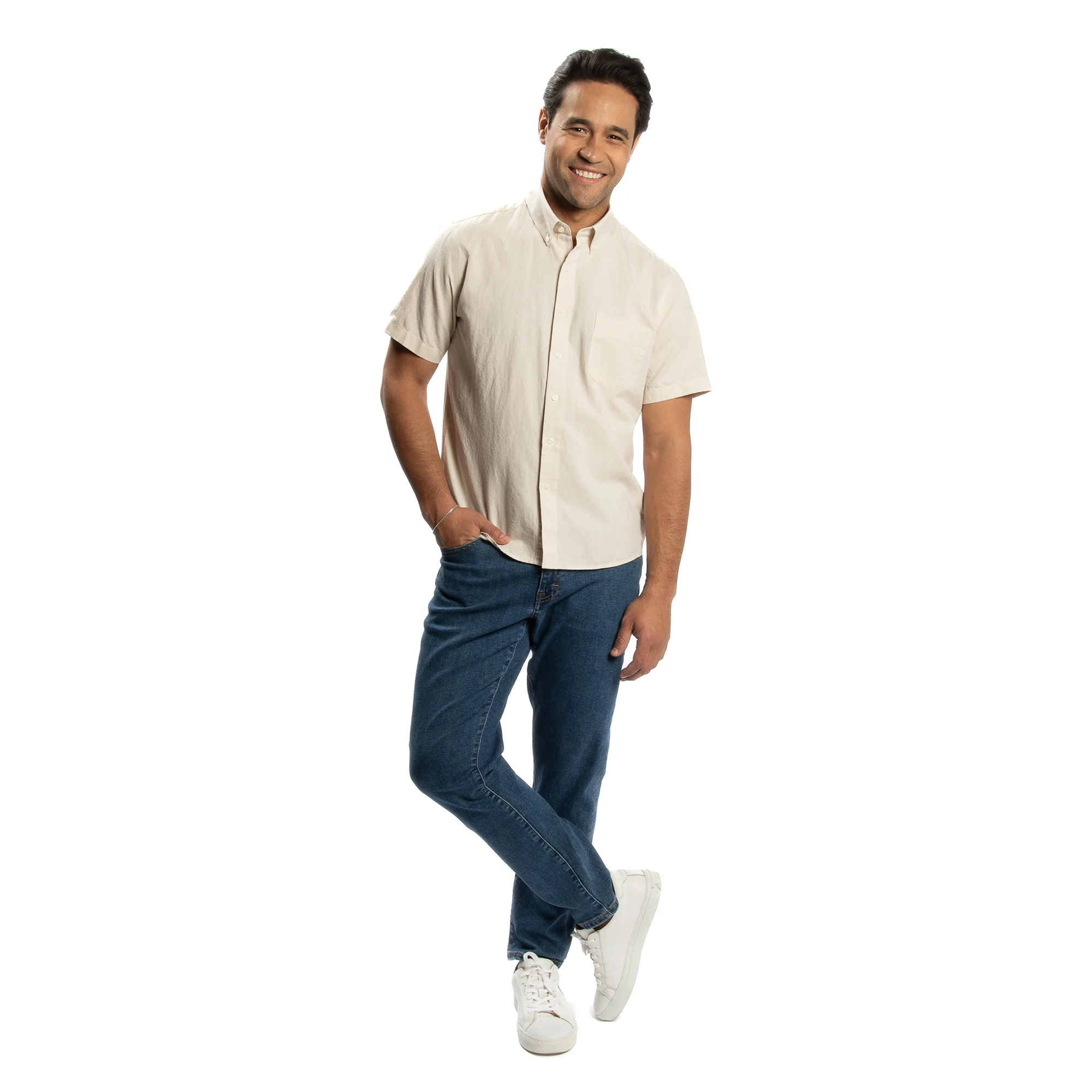 Linen Short Sleever - Sand - Image 5